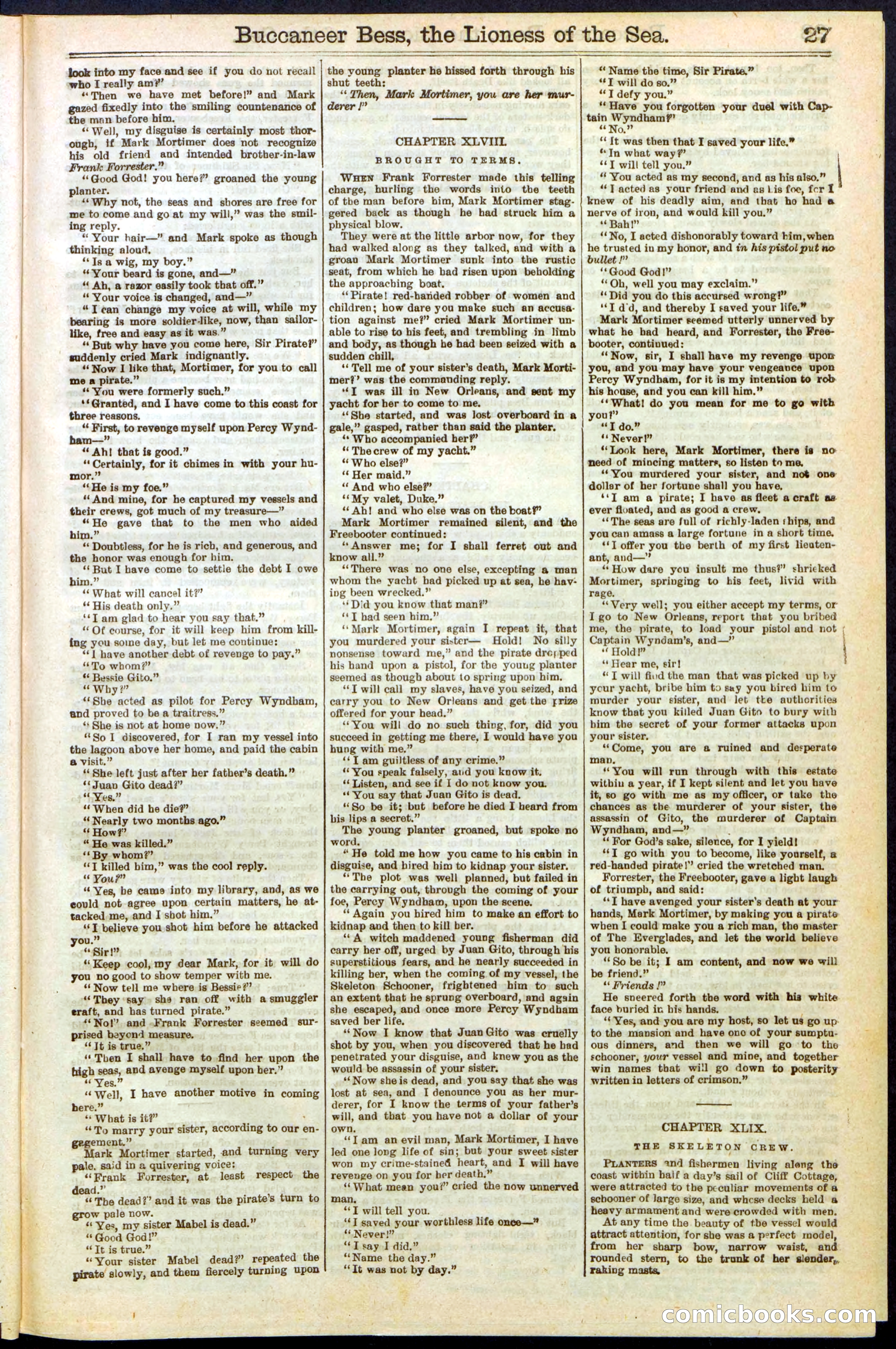 Beadle's New York Dime Library No. 210 — page 27 of 32