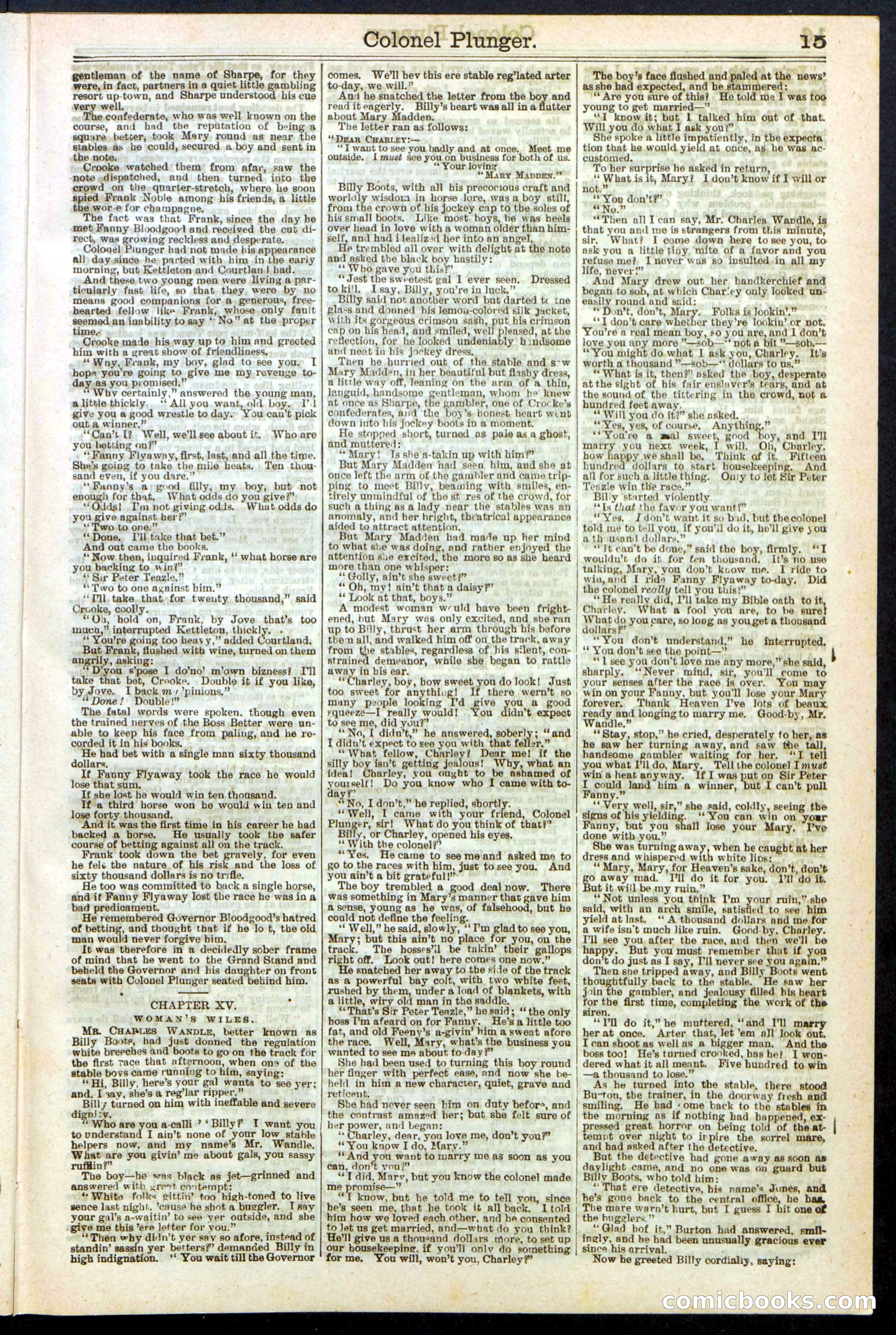 Beadle's Dime Library No. 211 — page 15 of 32