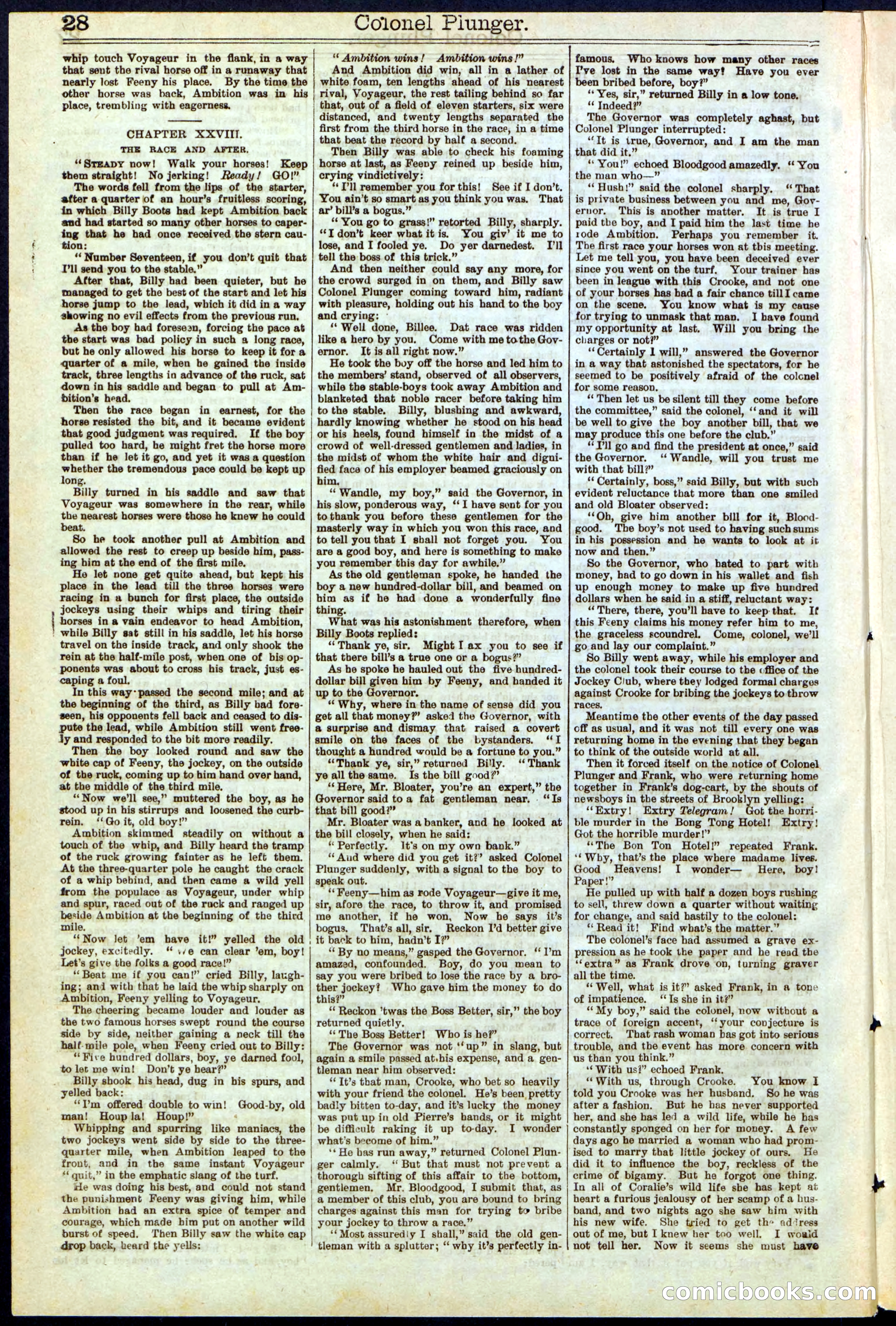 Beadle's Dime Library No. 211 — page 28 of 32