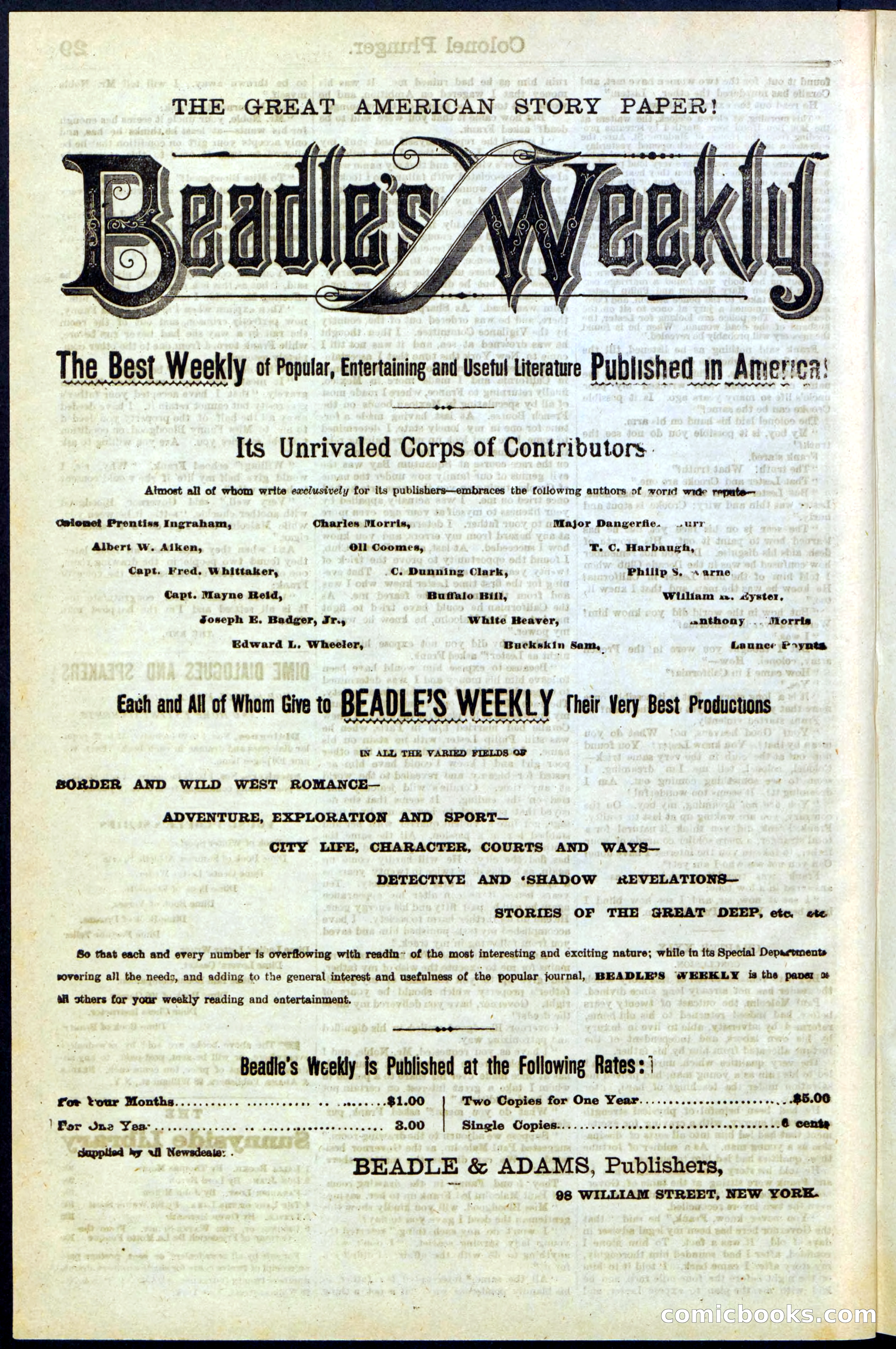 Beadle's Dime Library No. 211 — page 30 of 32