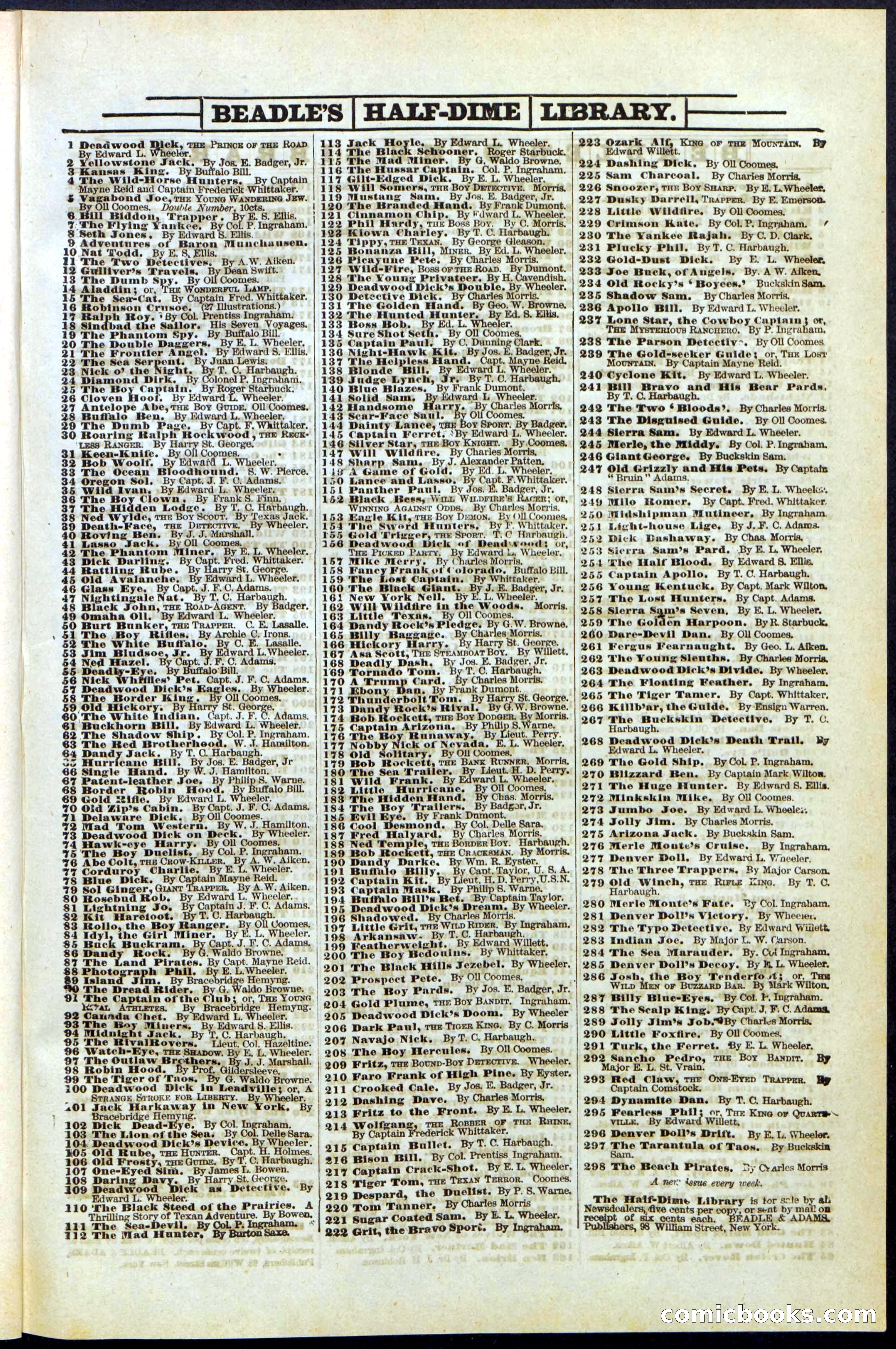 Beadle's Dime Library No. 211 — page 31 of 32