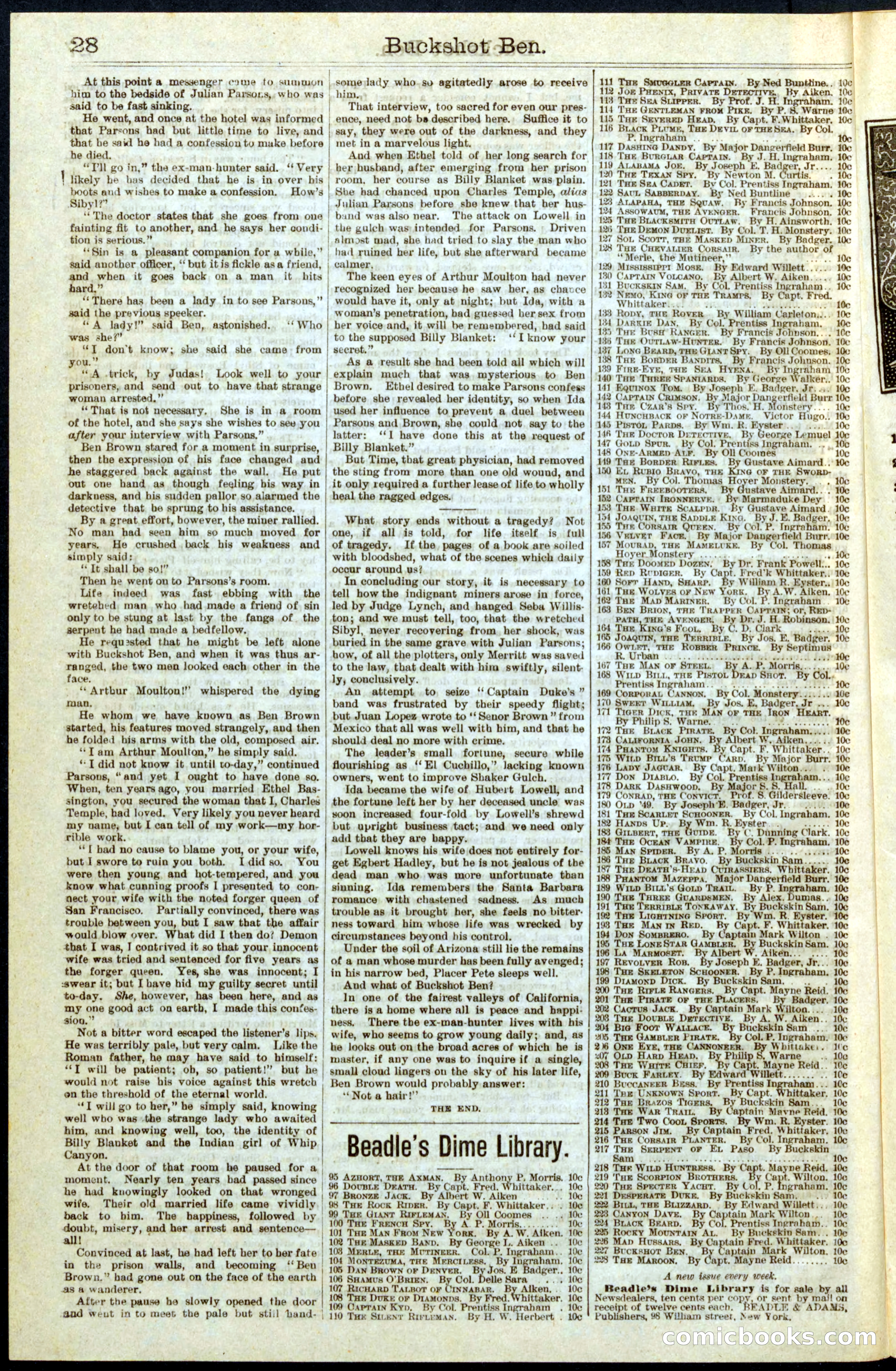 Beadle's New York Dime Library No. 227 — page 28 of 32
