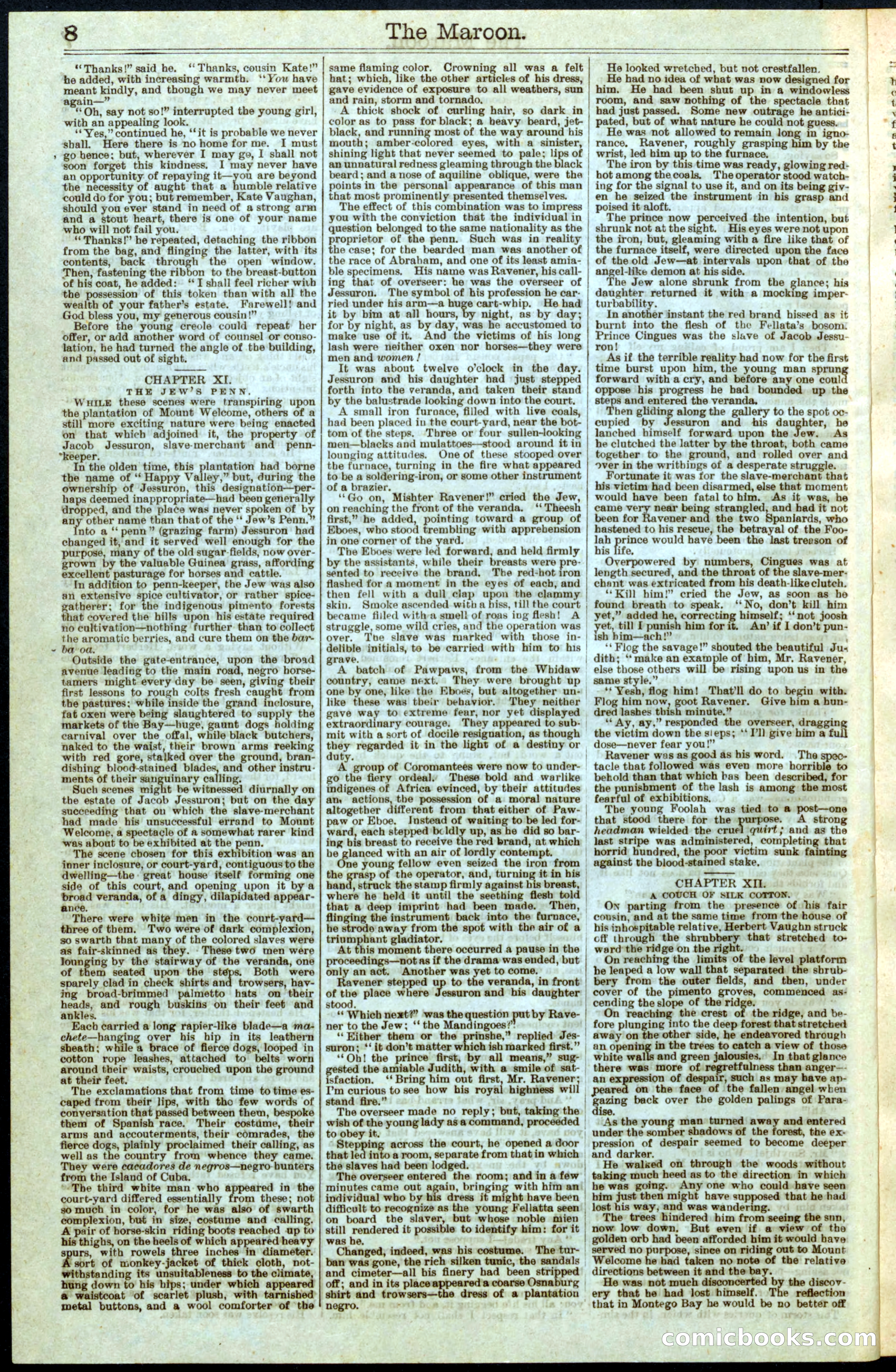Beadle's Dime Library No. 228: The Maroon — page 8 of 32