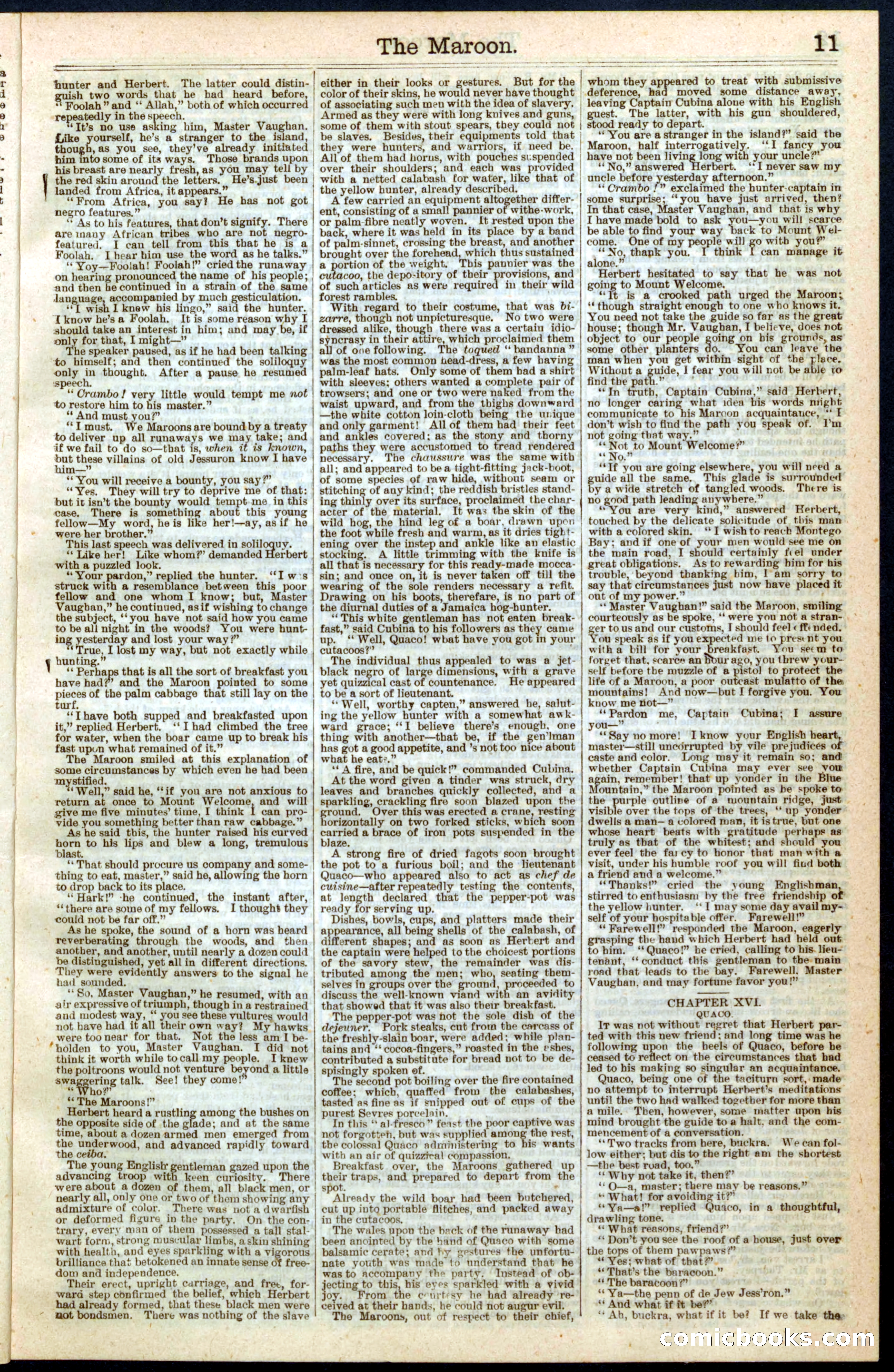 Beadle's Dime Library No. 228: The Maroon — page 11 of 32