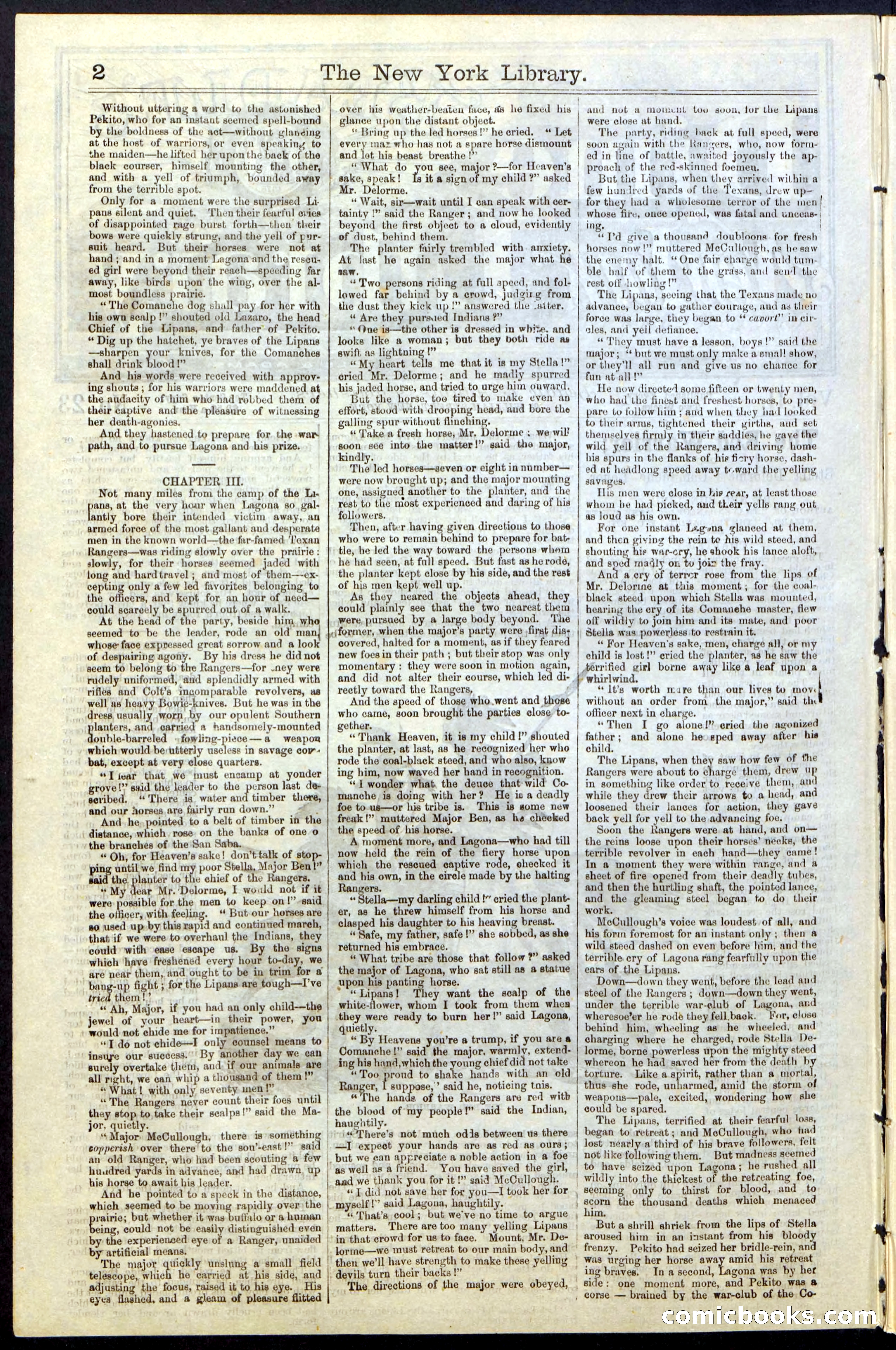 Beadle's New York Dime Library, No. 23 — page 2 of 28
