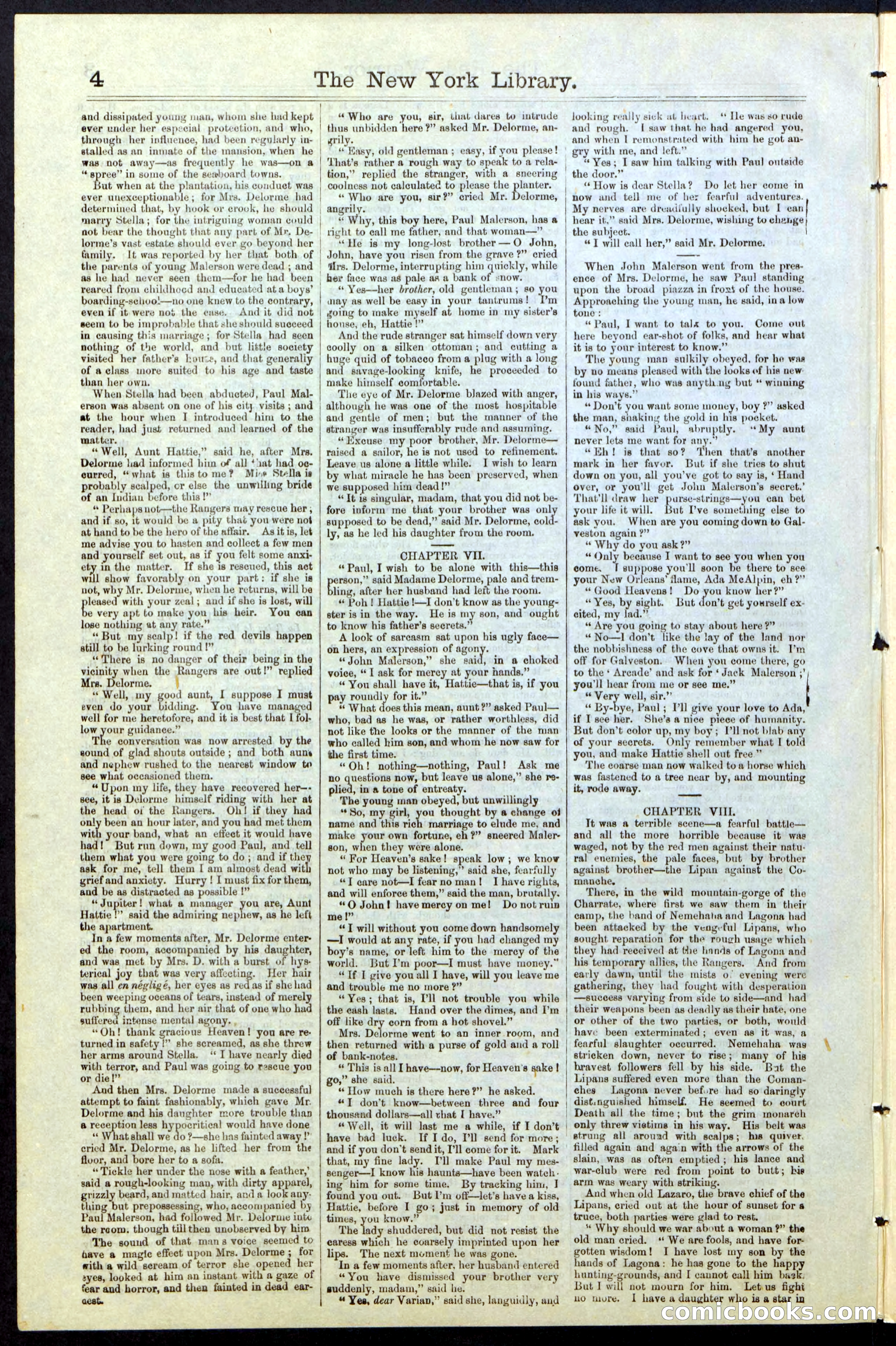 Beadle's New York Dime Library, No. 23 — page 4 of 28