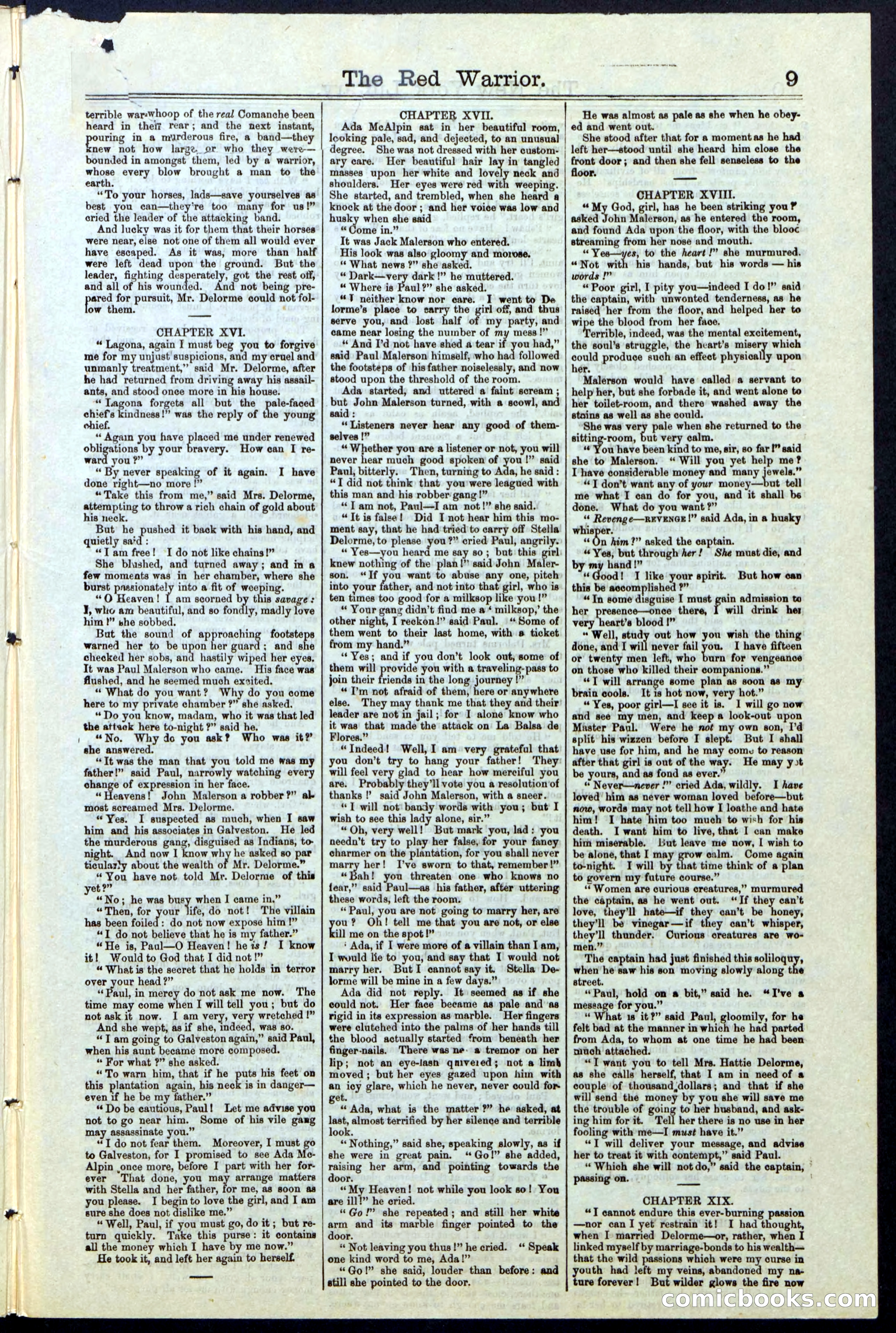 Beadle's New York Dime Library, No. 23 — page 9 of 28