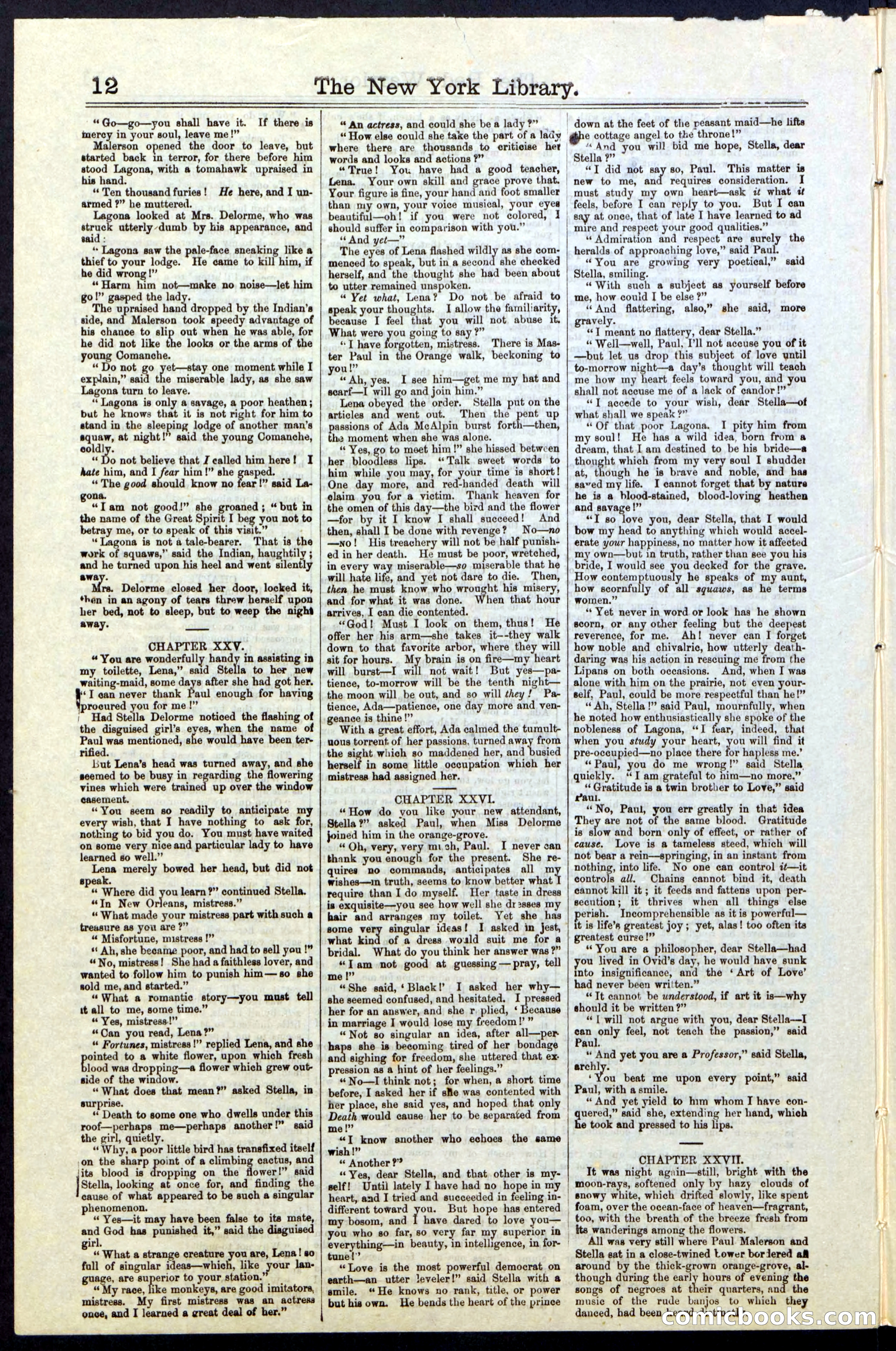 Beadle's New York Dime Library, No. 23 — page 12 of 28