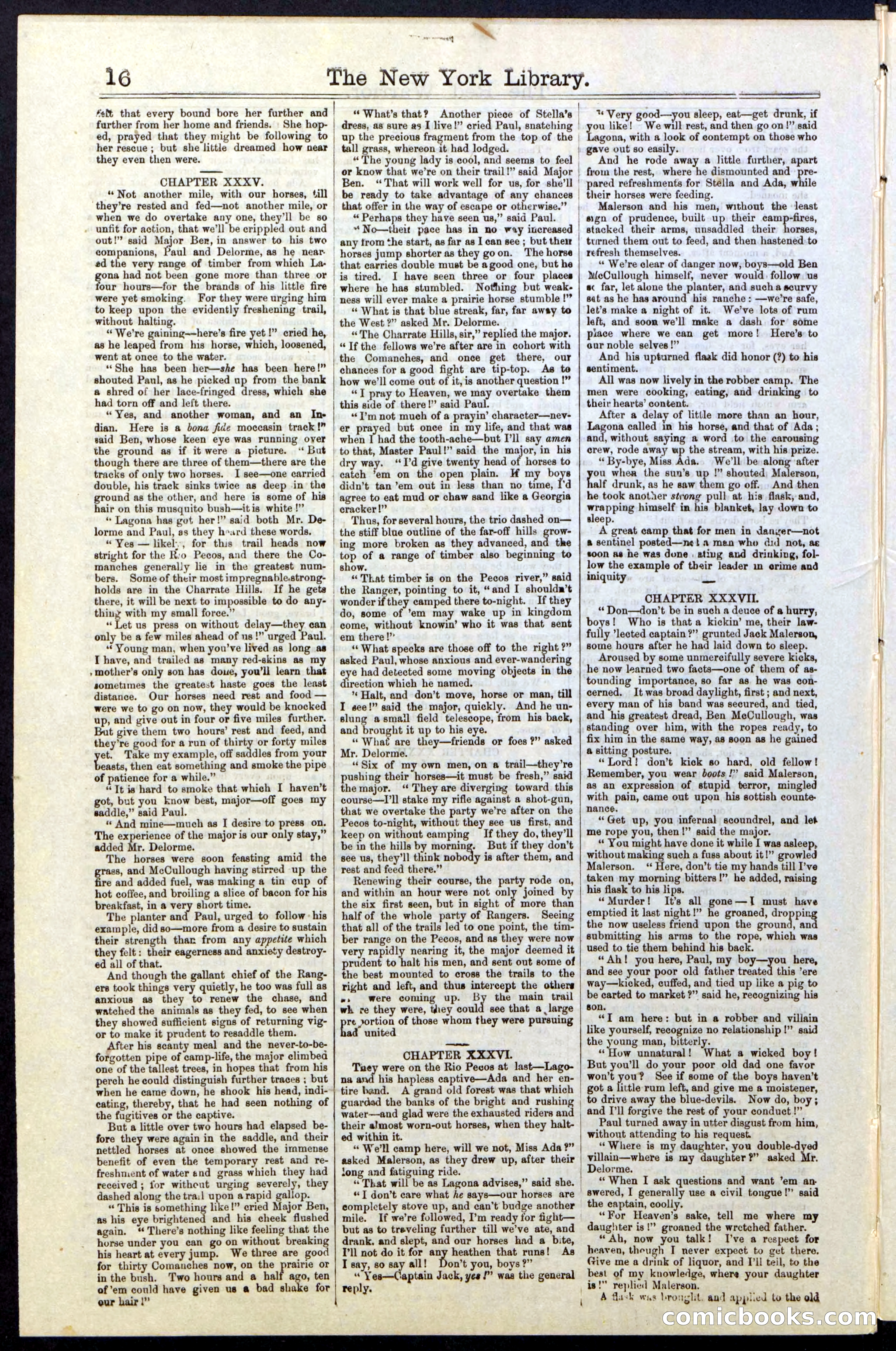 Beadle's New York Dime Library, No. 23 — page 16 of 28