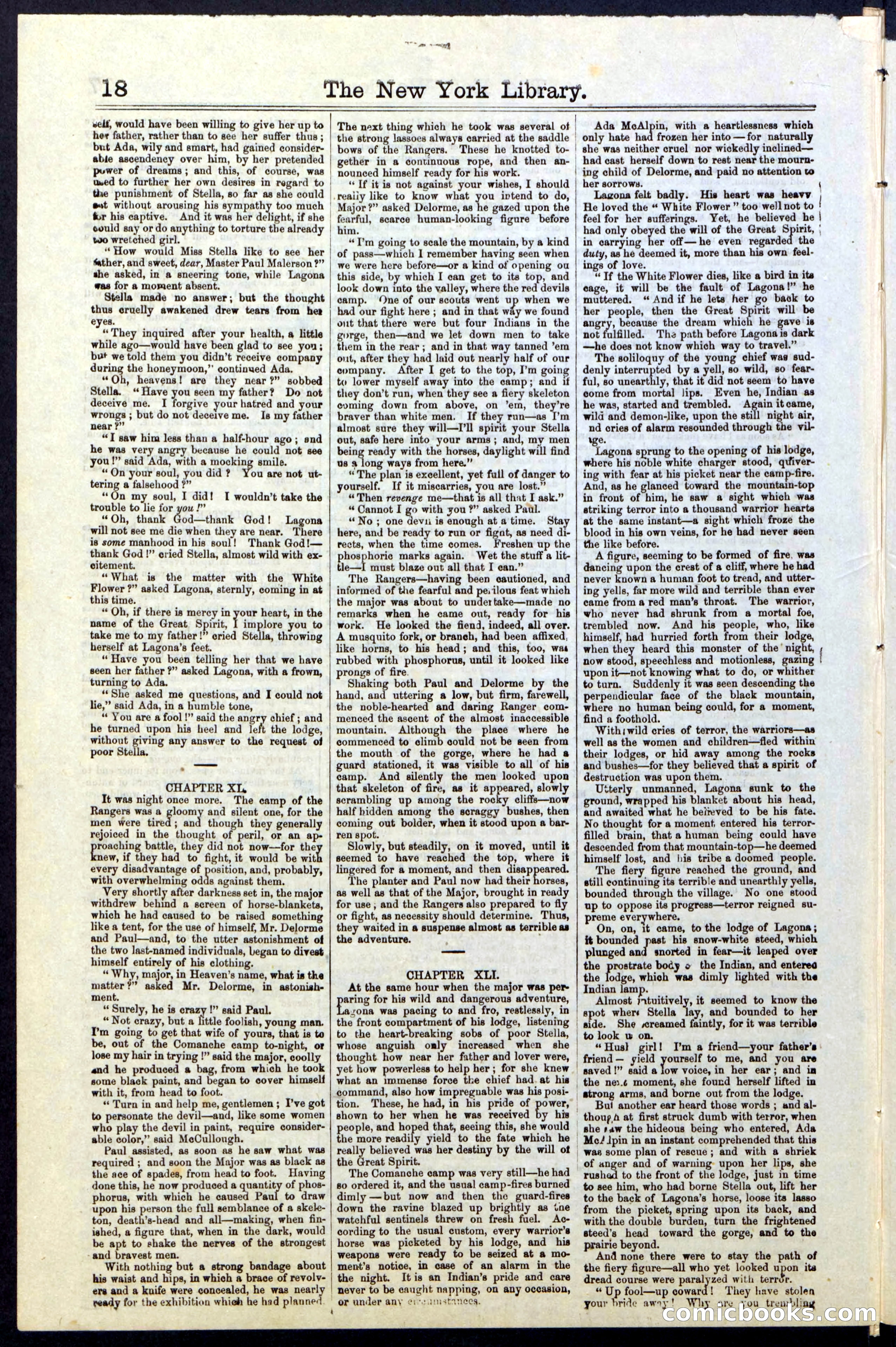 Beadle's New York Dime Library, No. 23 — page 18 of 28