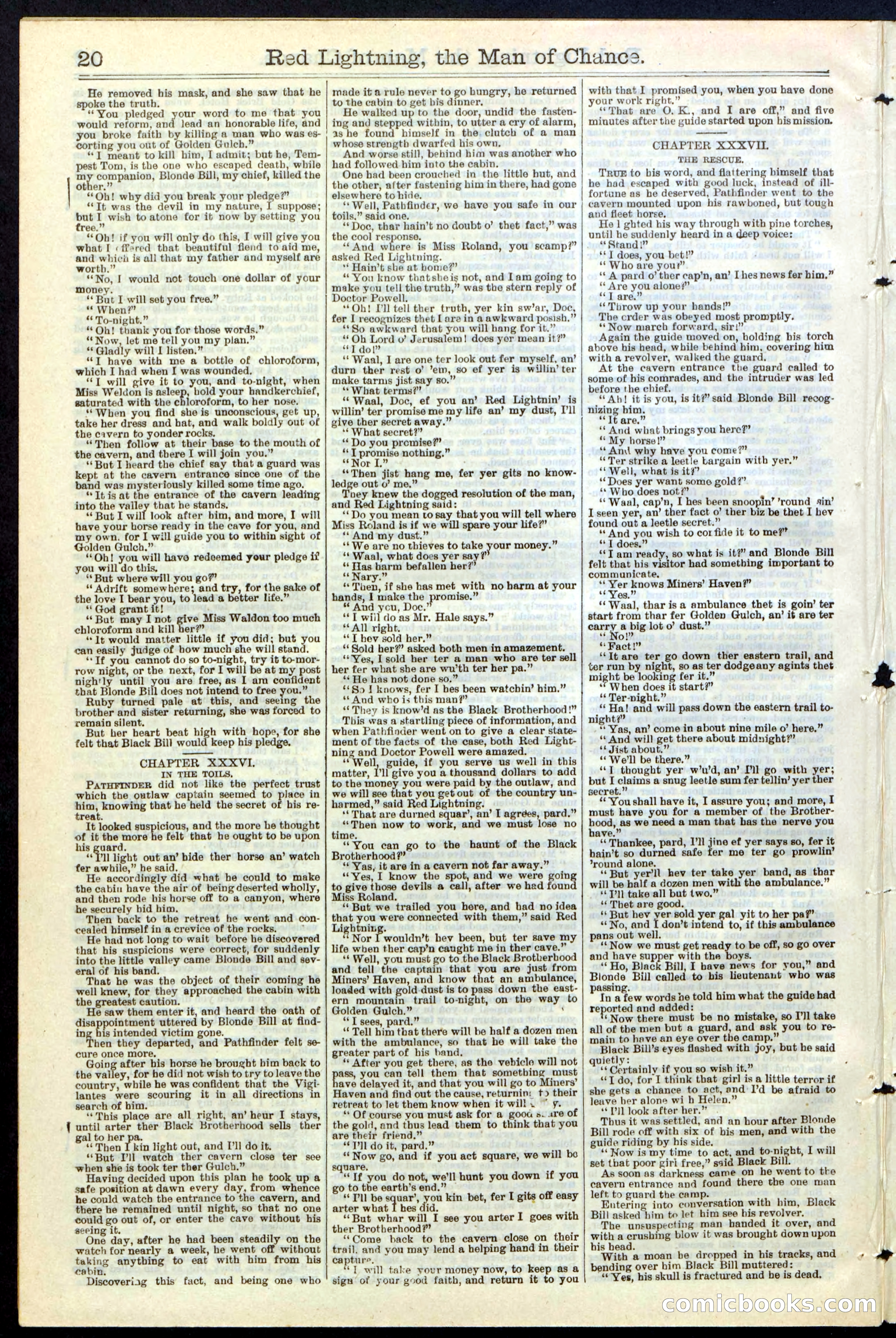 Beadle's New York Dime Library, No. 235 — page 20 of 24