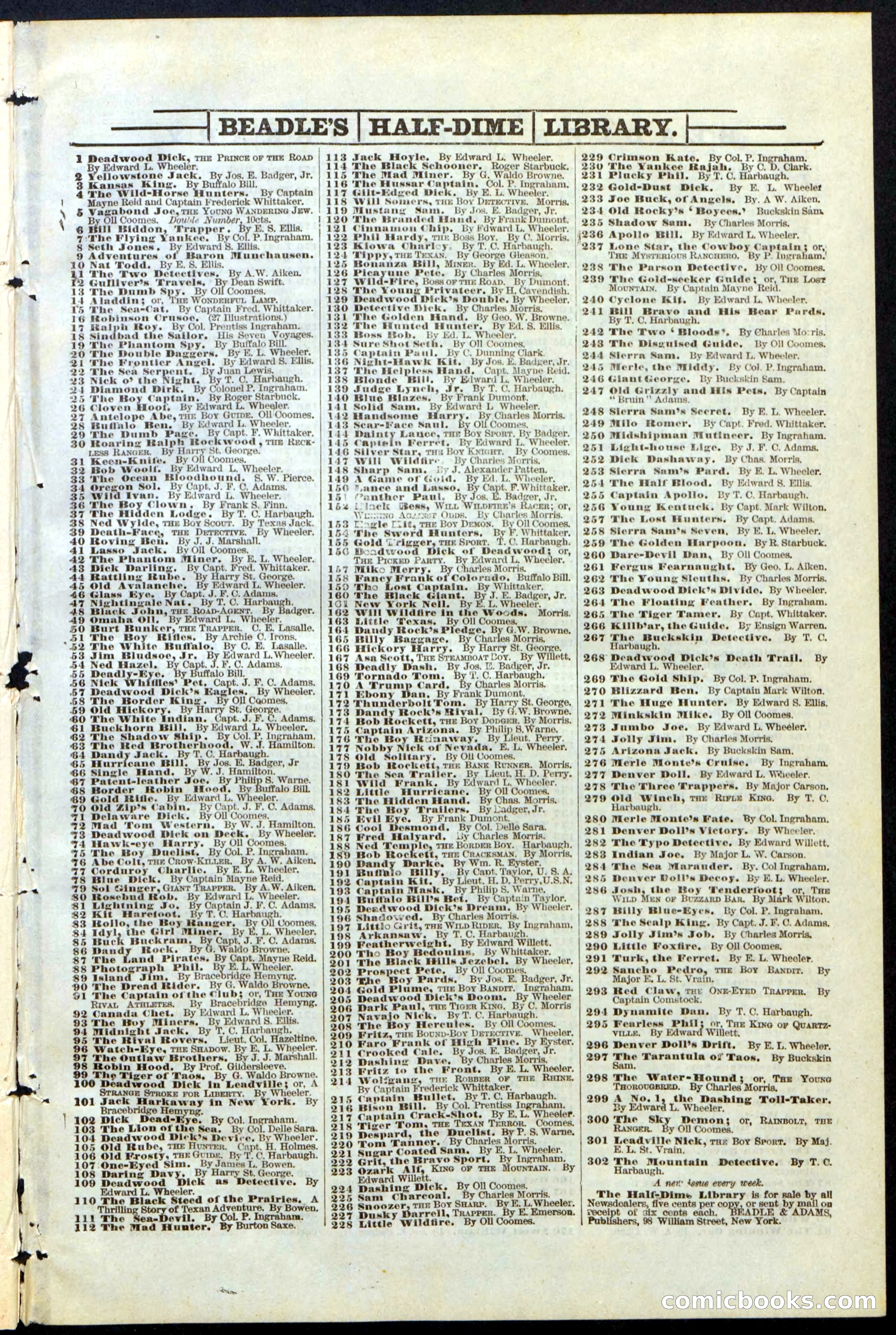 Beadle's New York Dime Library, No. 235 — page 23 of 24