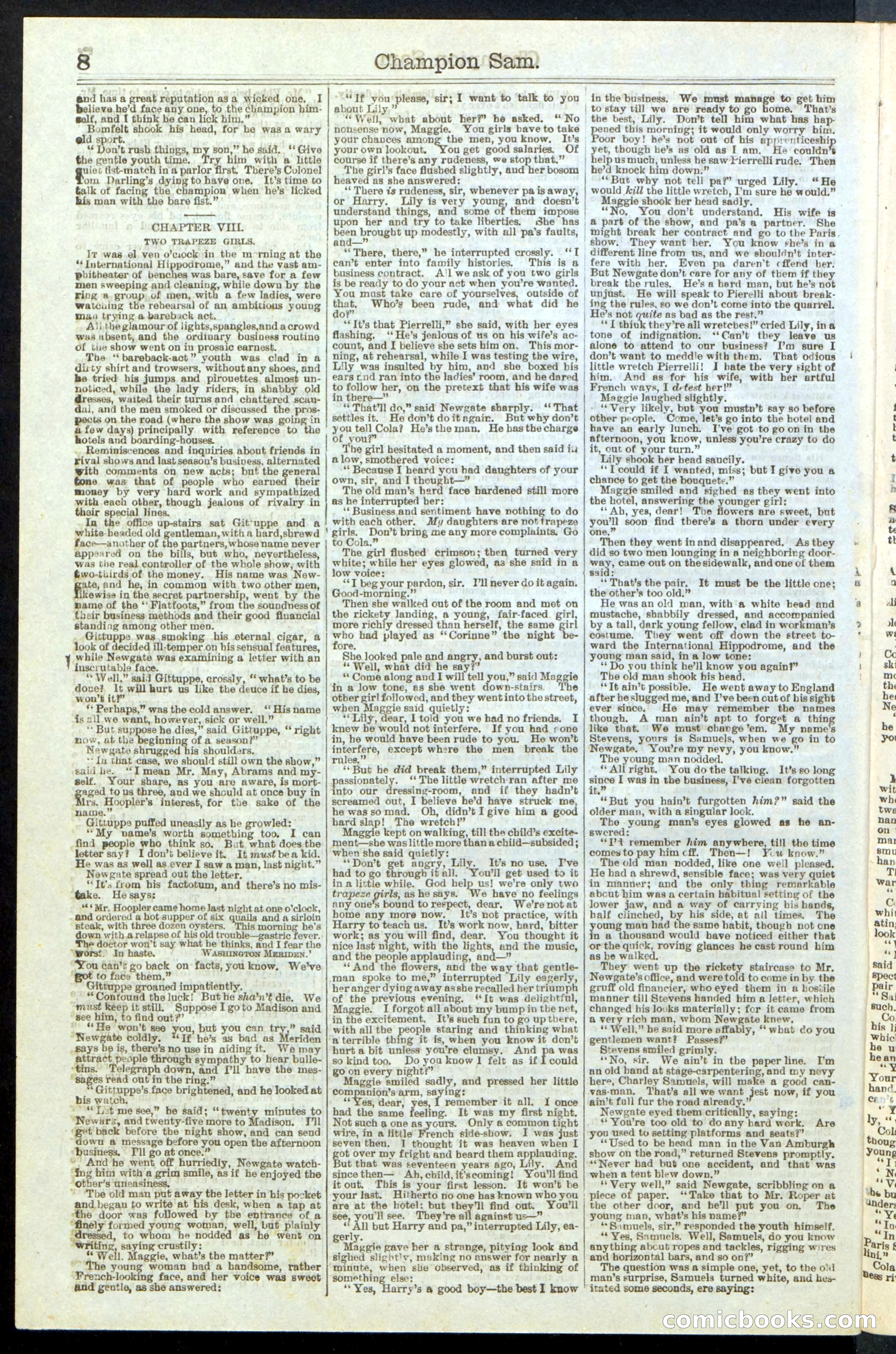 Beadle's Dime Library No. 236 — page 8 of 32