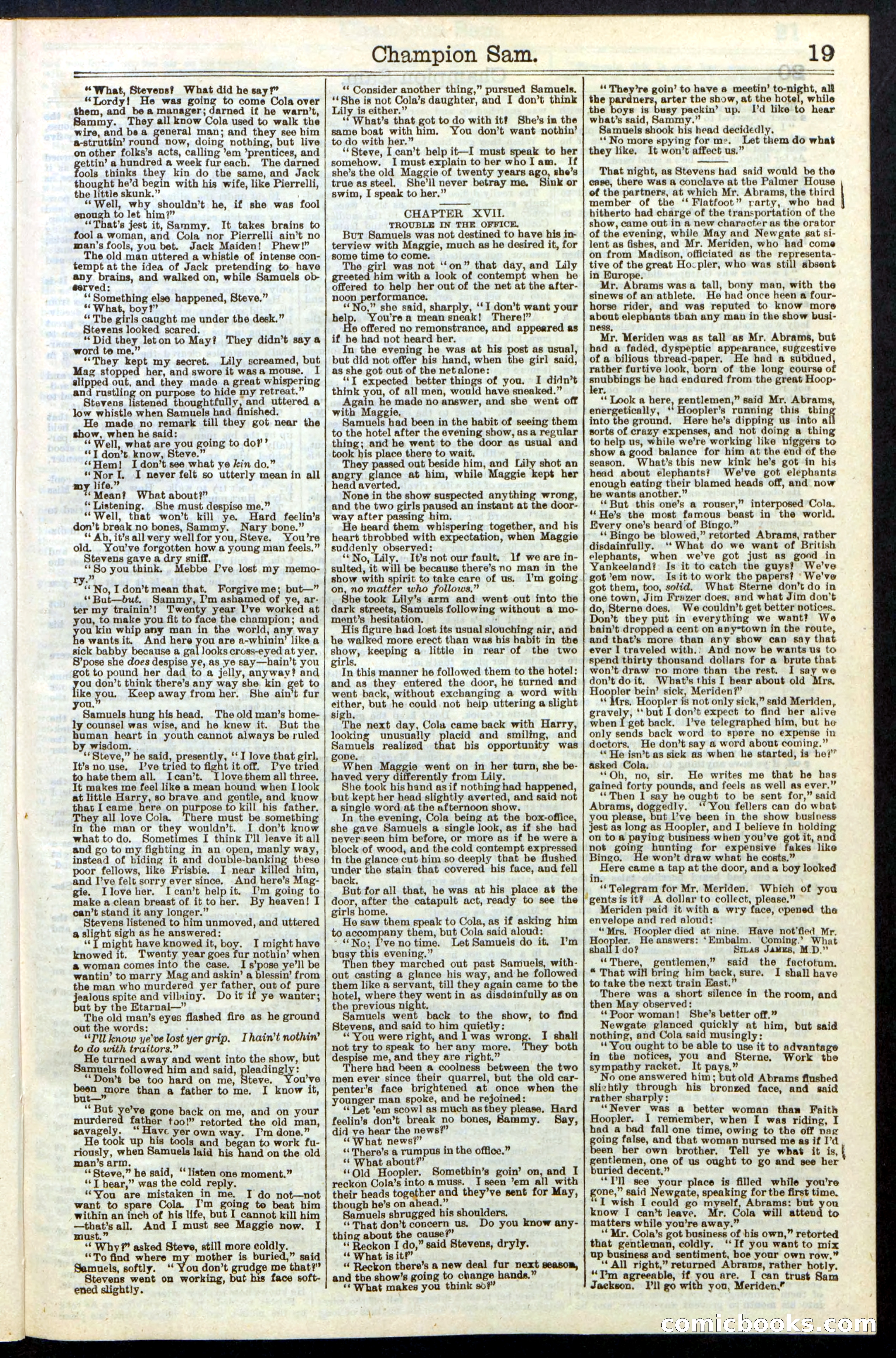 Beadle's Dime Library No. 236 — page 19 of 32