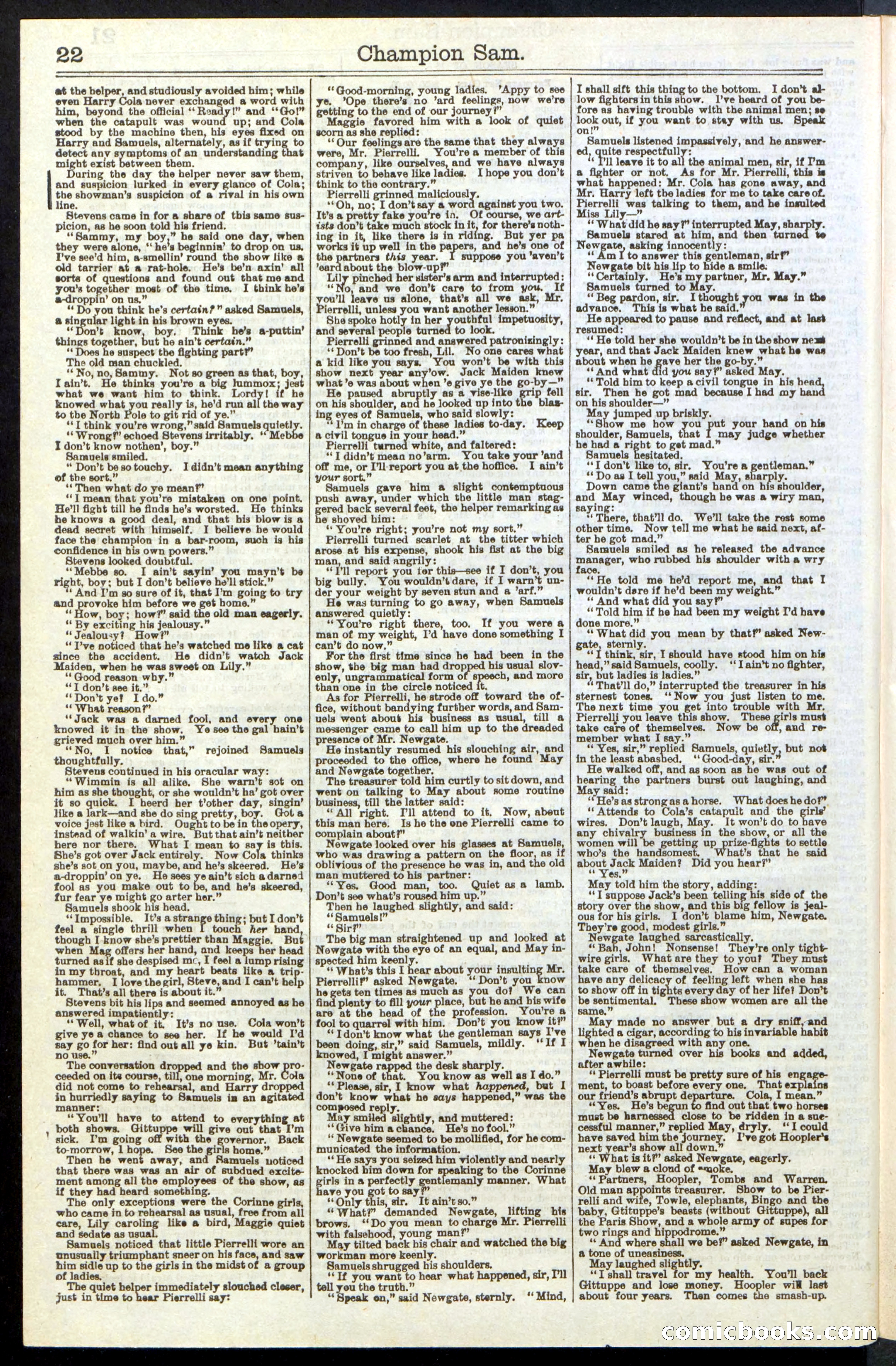 Beadle's Dime Library No. 236 — page 22 of 32