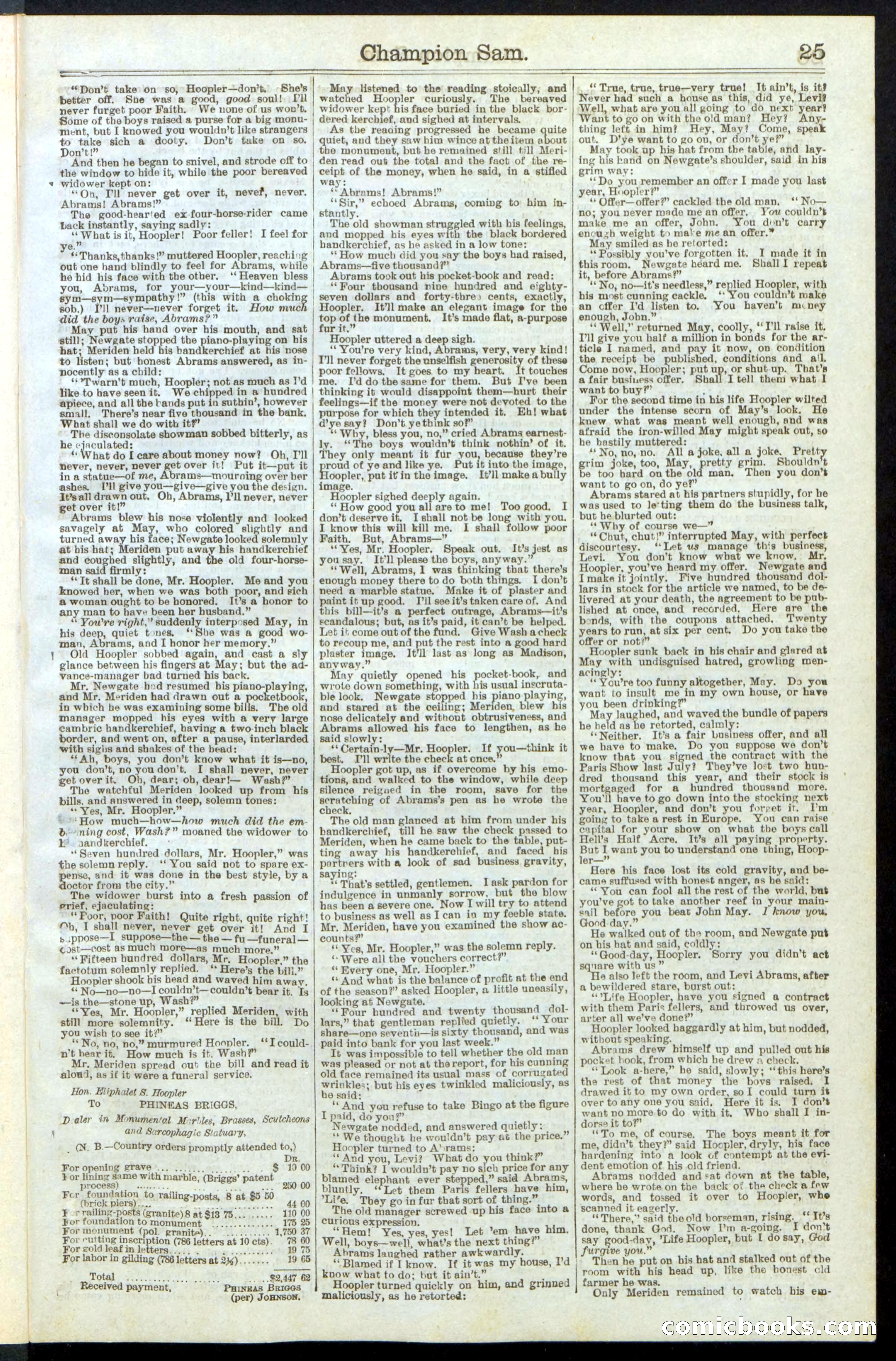 Beadle's Dime Library No. 236 — page 25 of 32