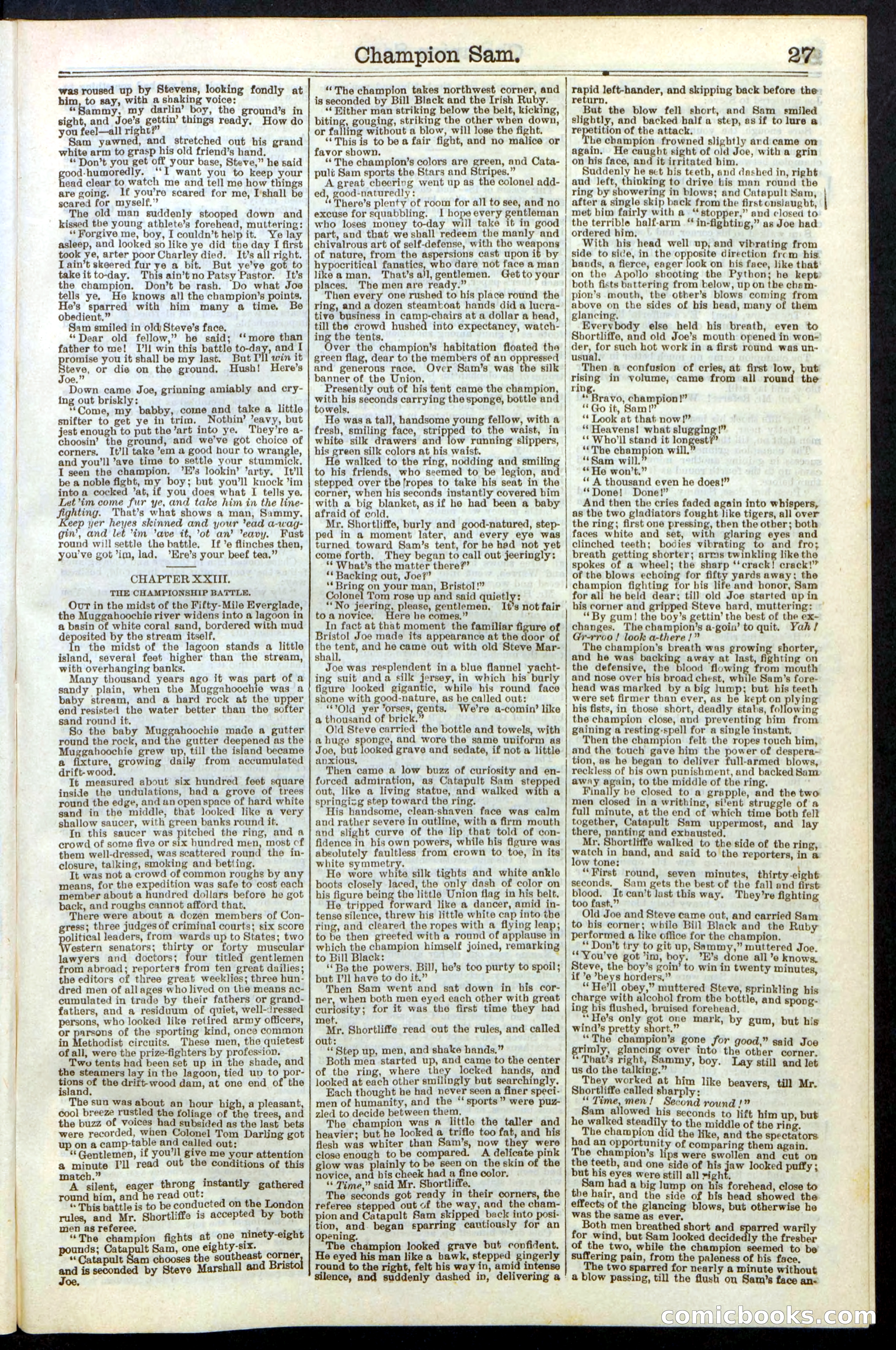 Beadle's Dime Library No. 236 — page 27 of 32