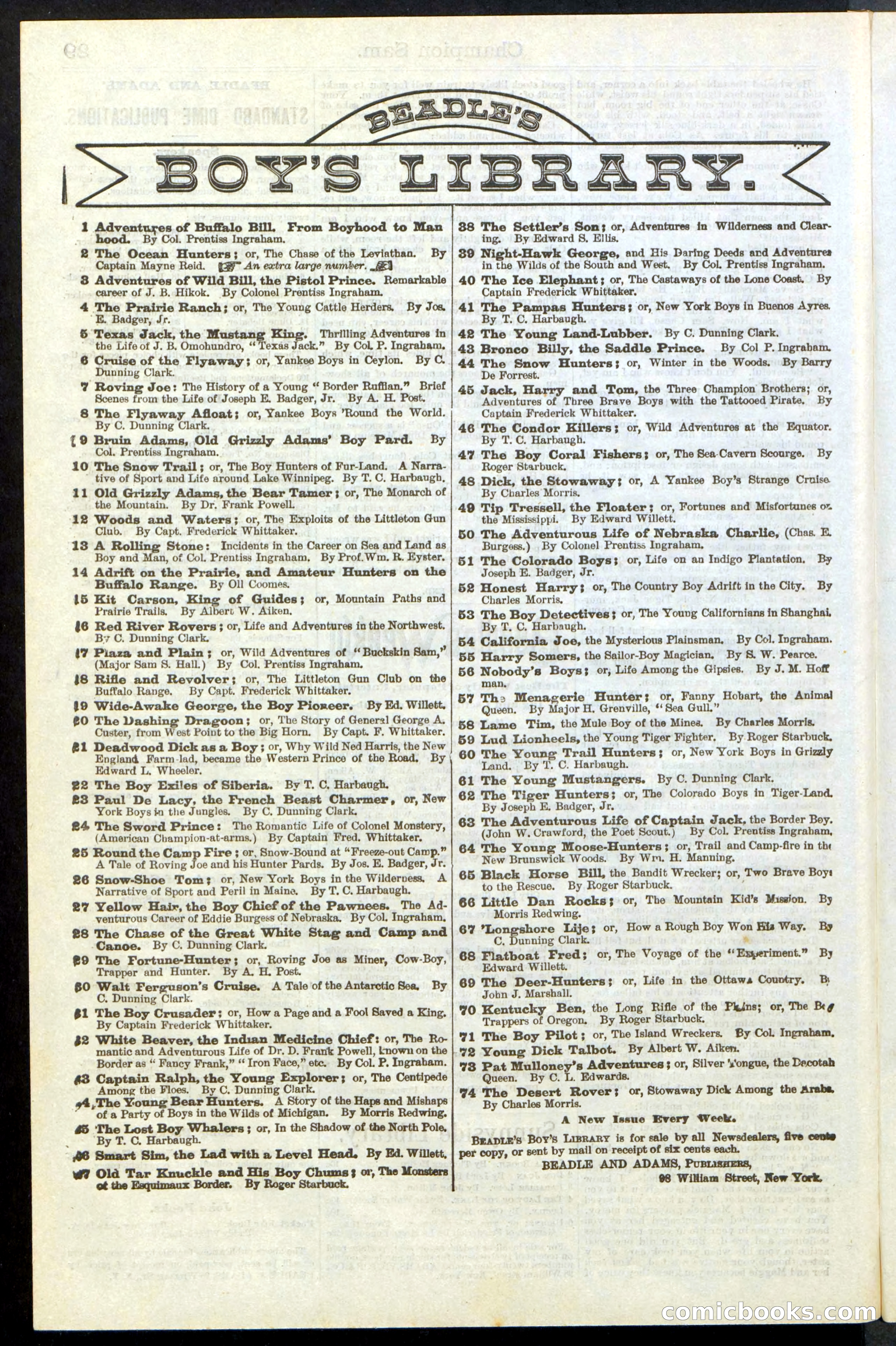 Beadle's Dime Library No. 236 — page 30 of 32