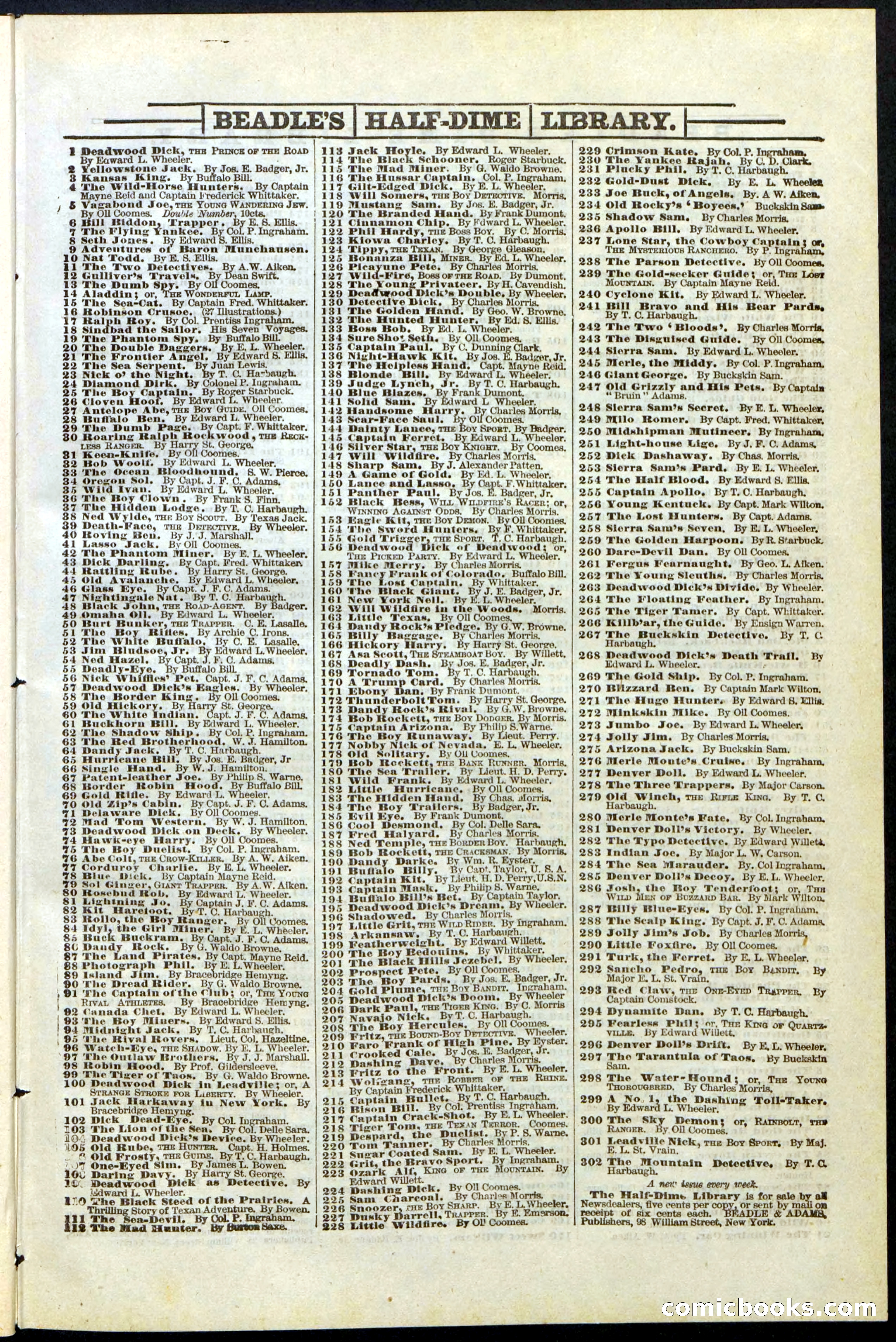 Beadle's Dime Library No. 237 — page 31 of 32