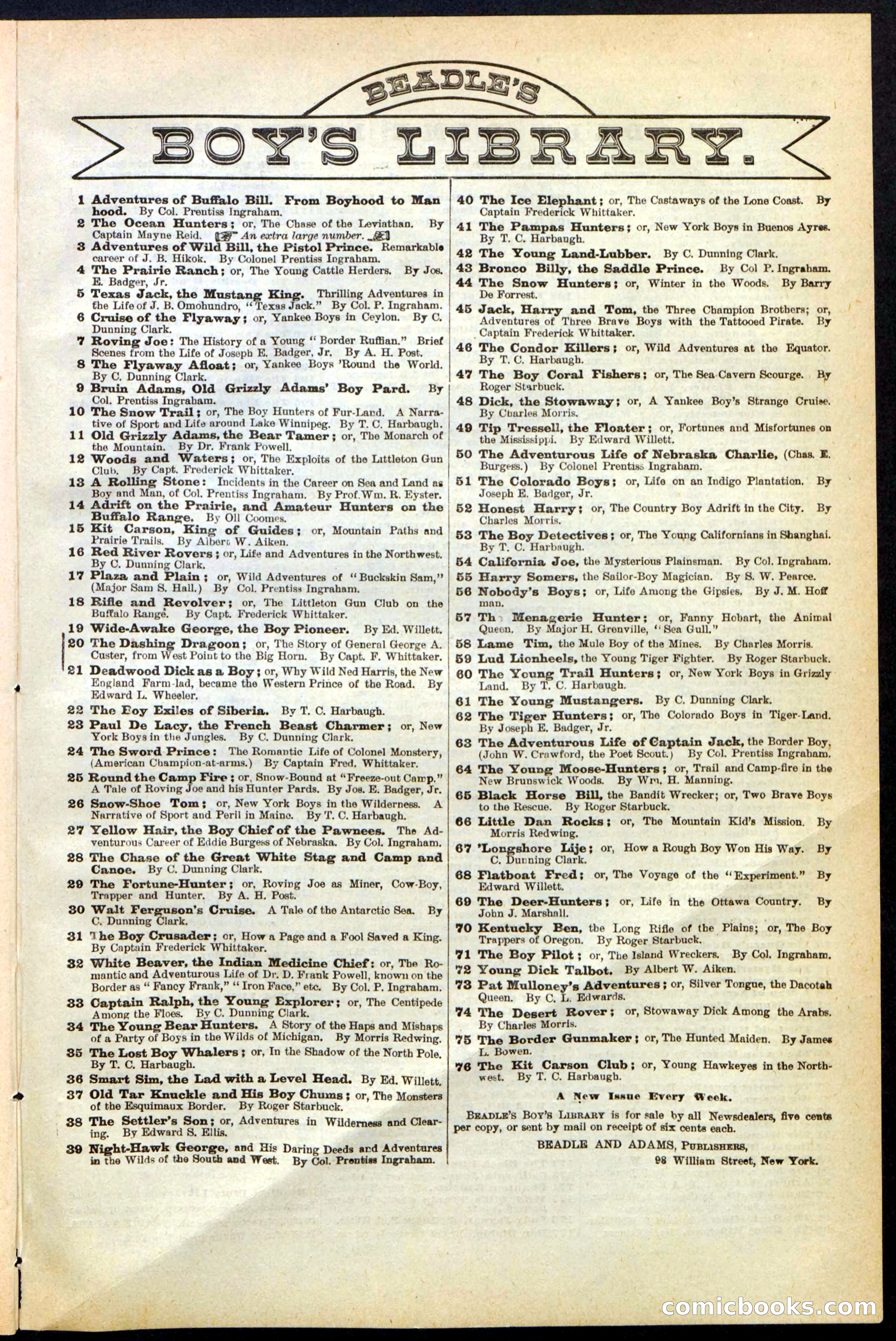 Beadle's New York Dime Library, No. 238 — page 23 of 24
