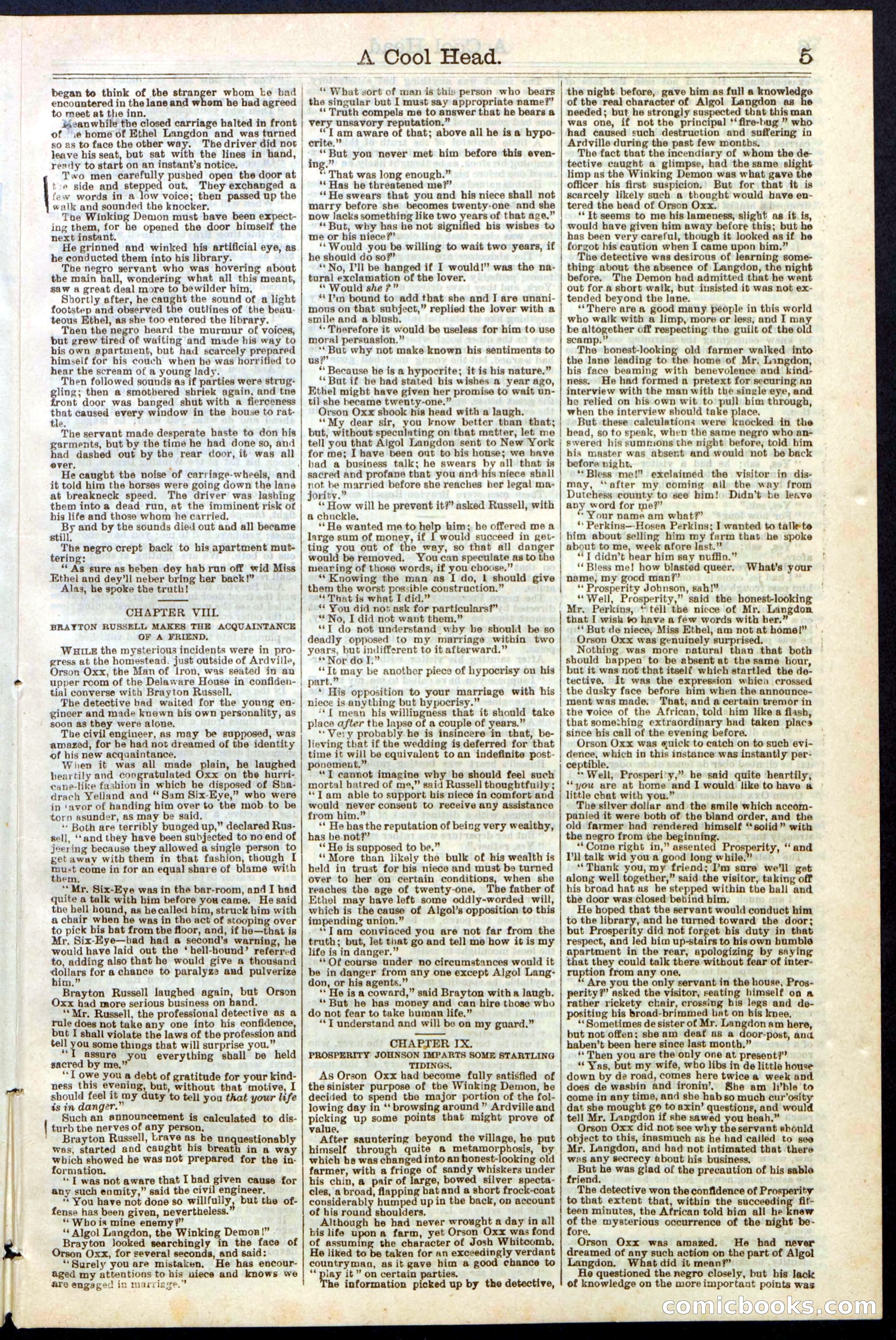 Beadle's Dime Library, No. 240 — page 5 of 32