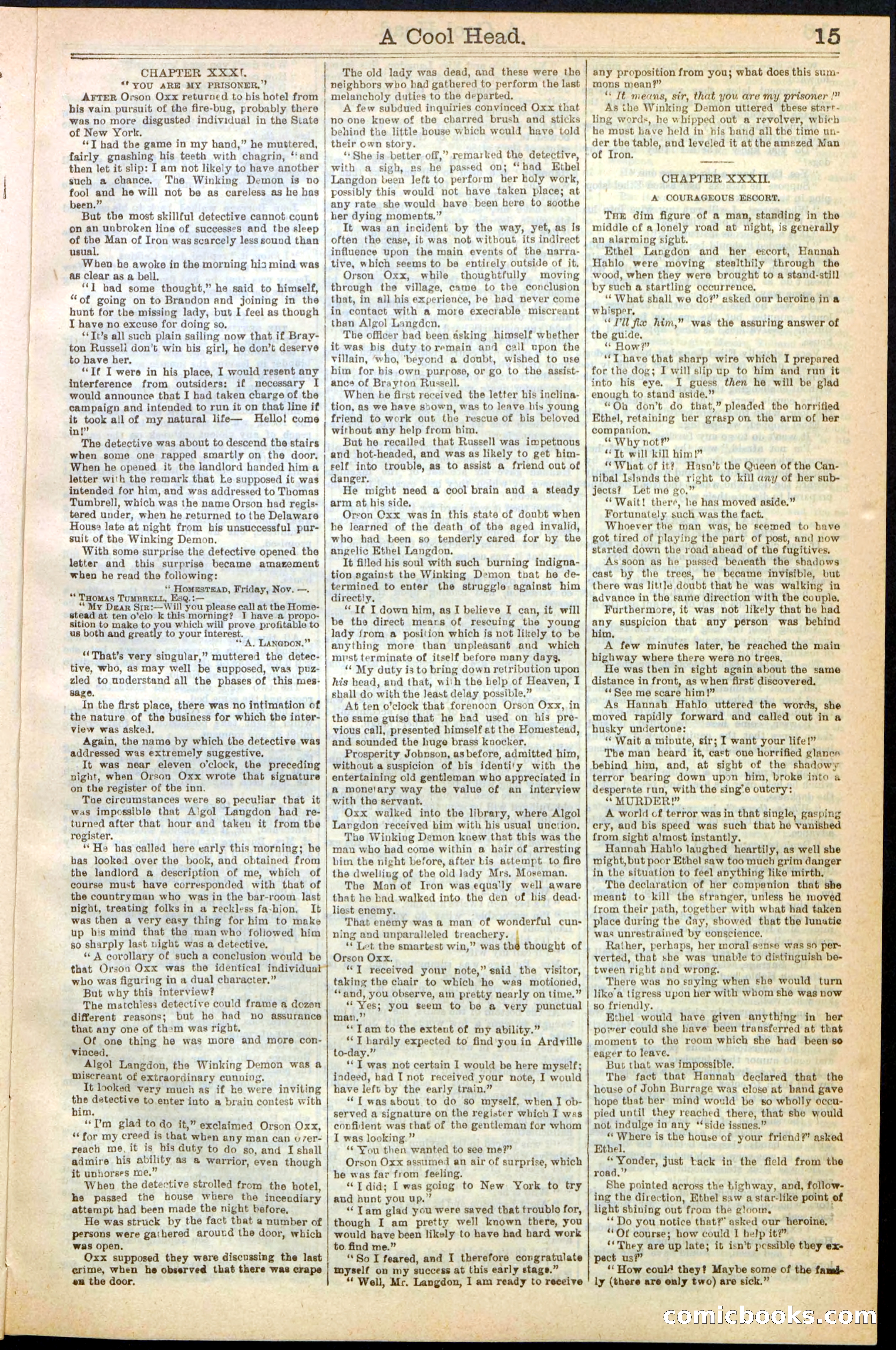 Beadle's Dime Library, No. 240 — page 15 of 32