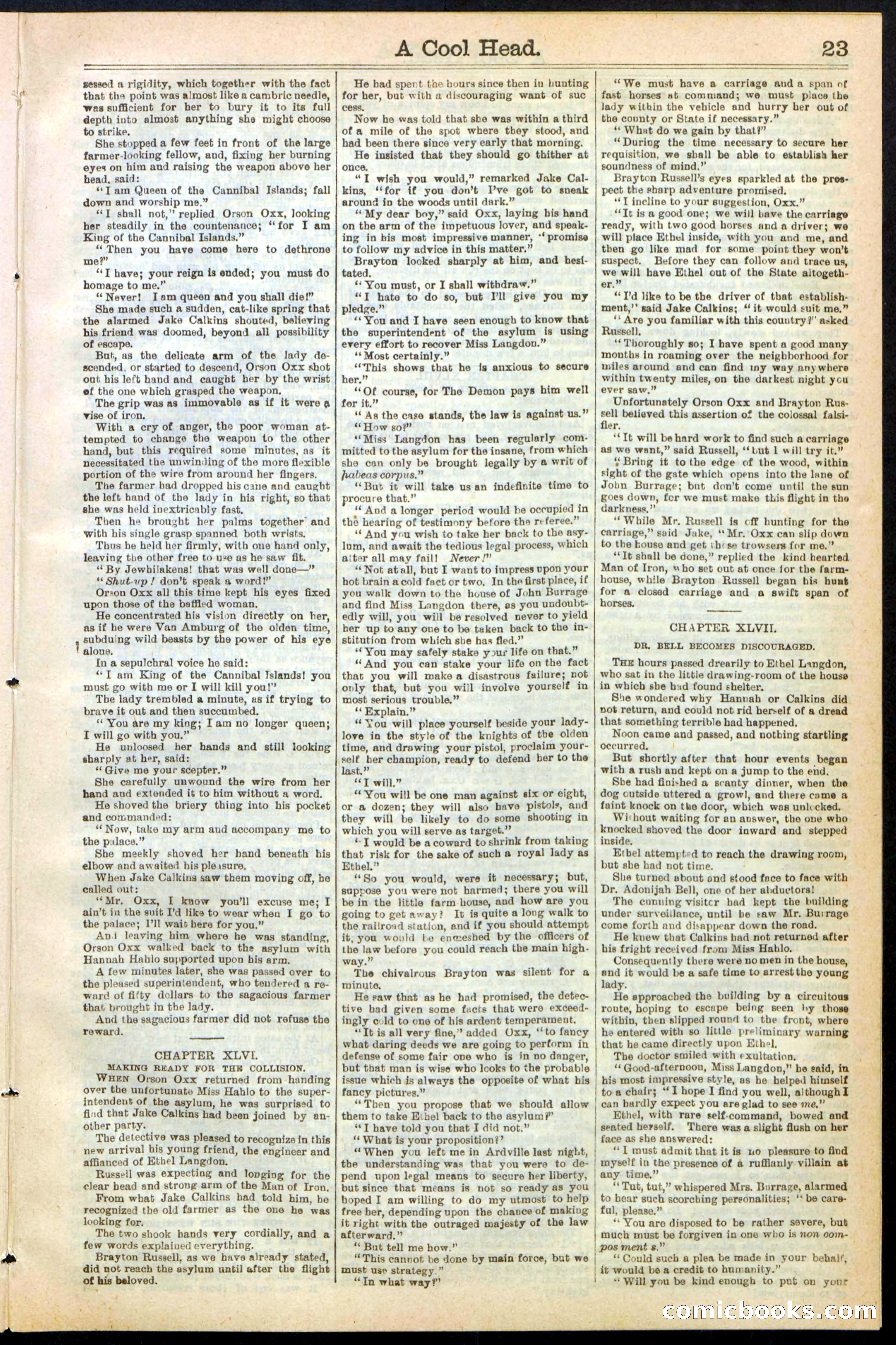 Beadle's Dime Library, No. 240 — page 23 of 32