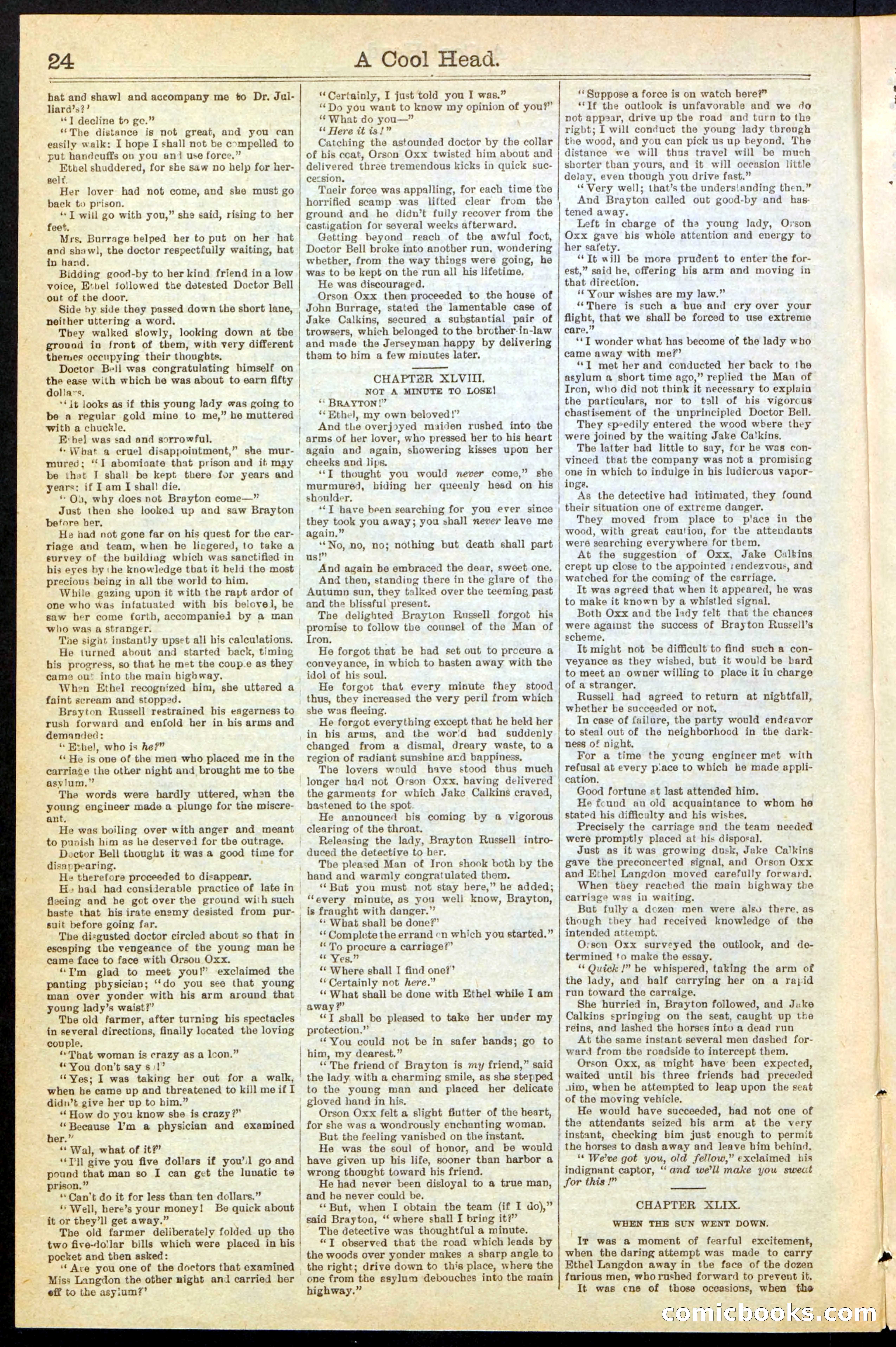 Beadle's Dime Library, No. 240 — page 24 of 32
