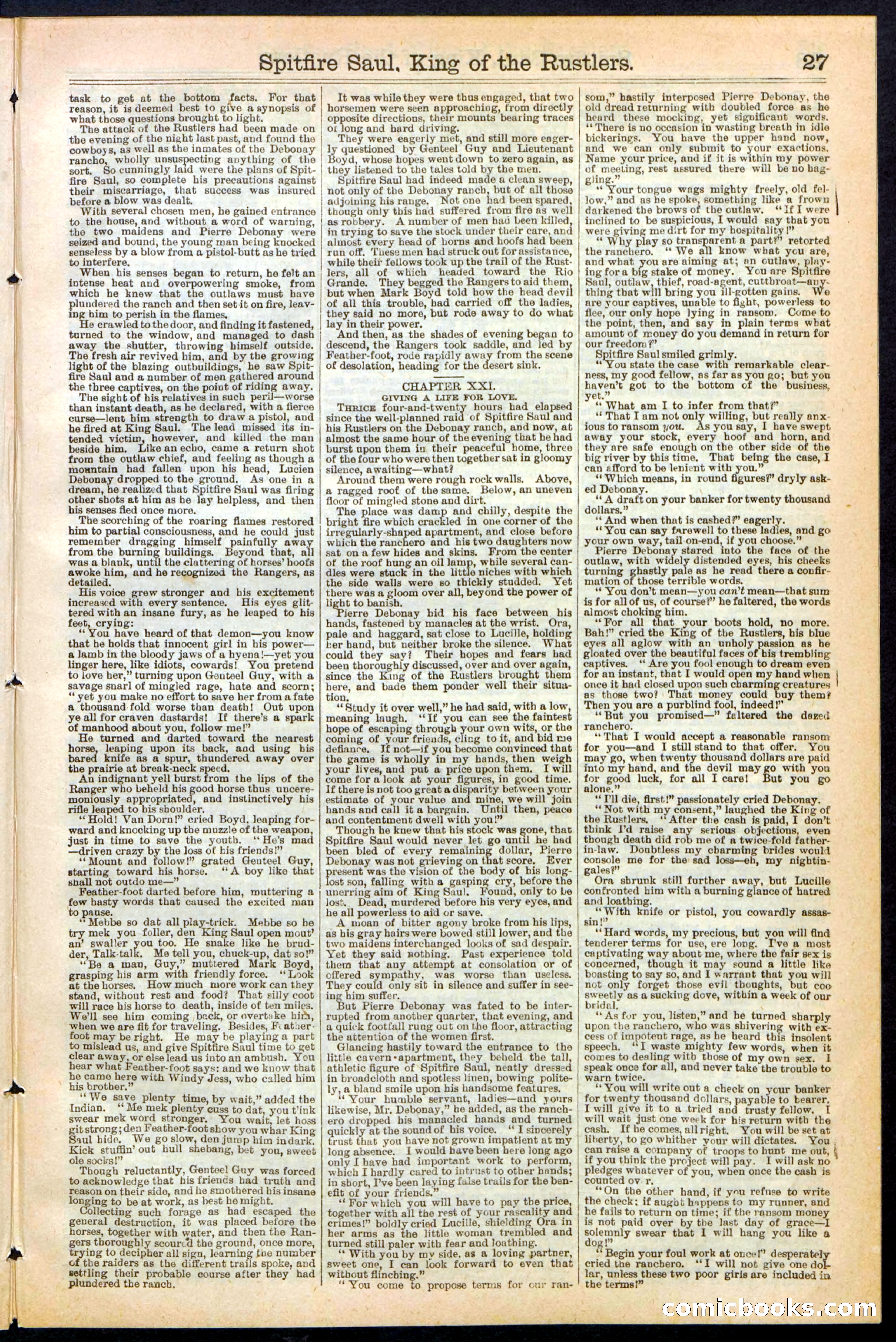 Beadle's New York Dime Library No. 241 — page 27 of 32