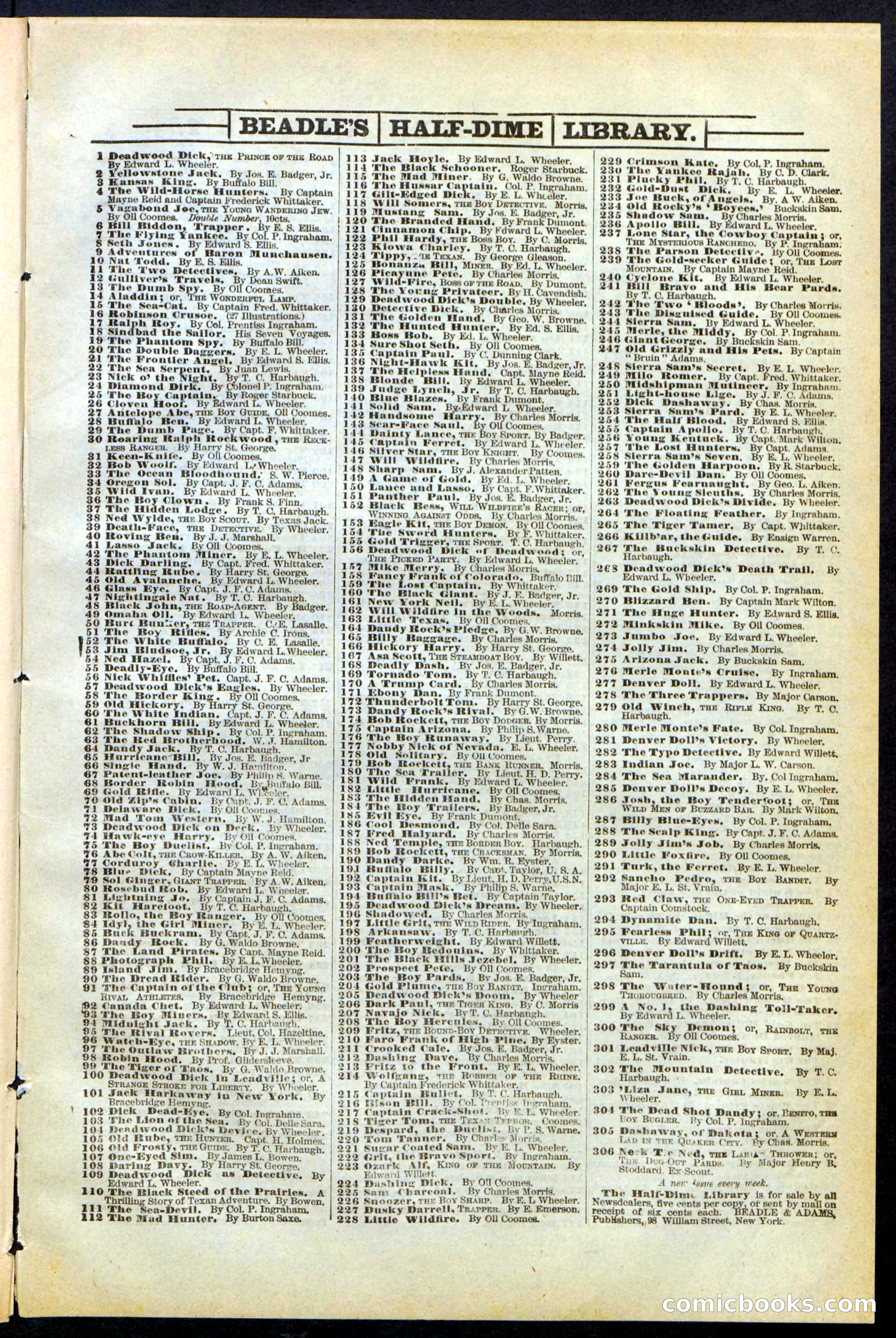 Beadle's New York Dime Library No. 241 — page 31 of 32