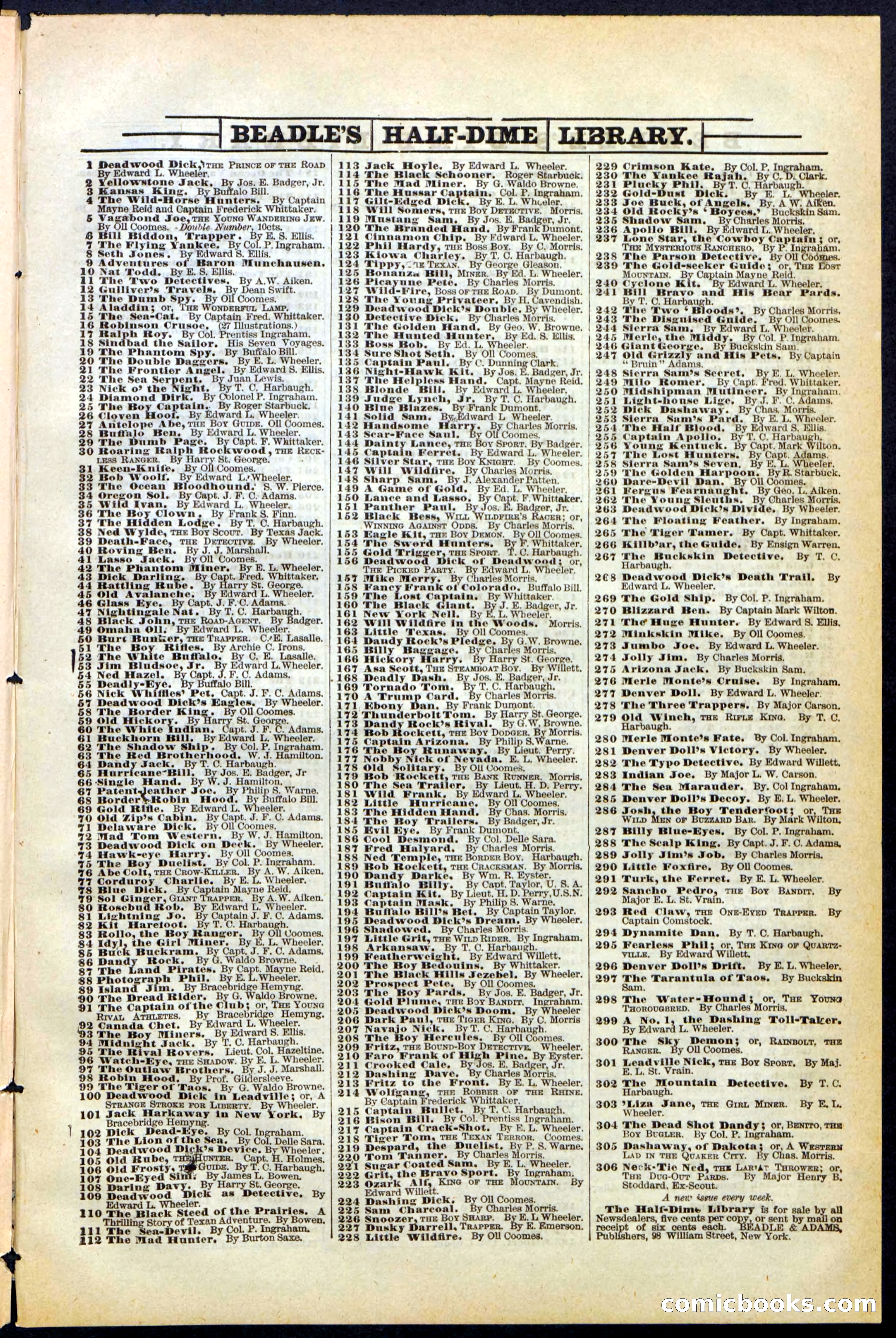 Beadle's New York Dime Library, No. 242 — page 31 of 32