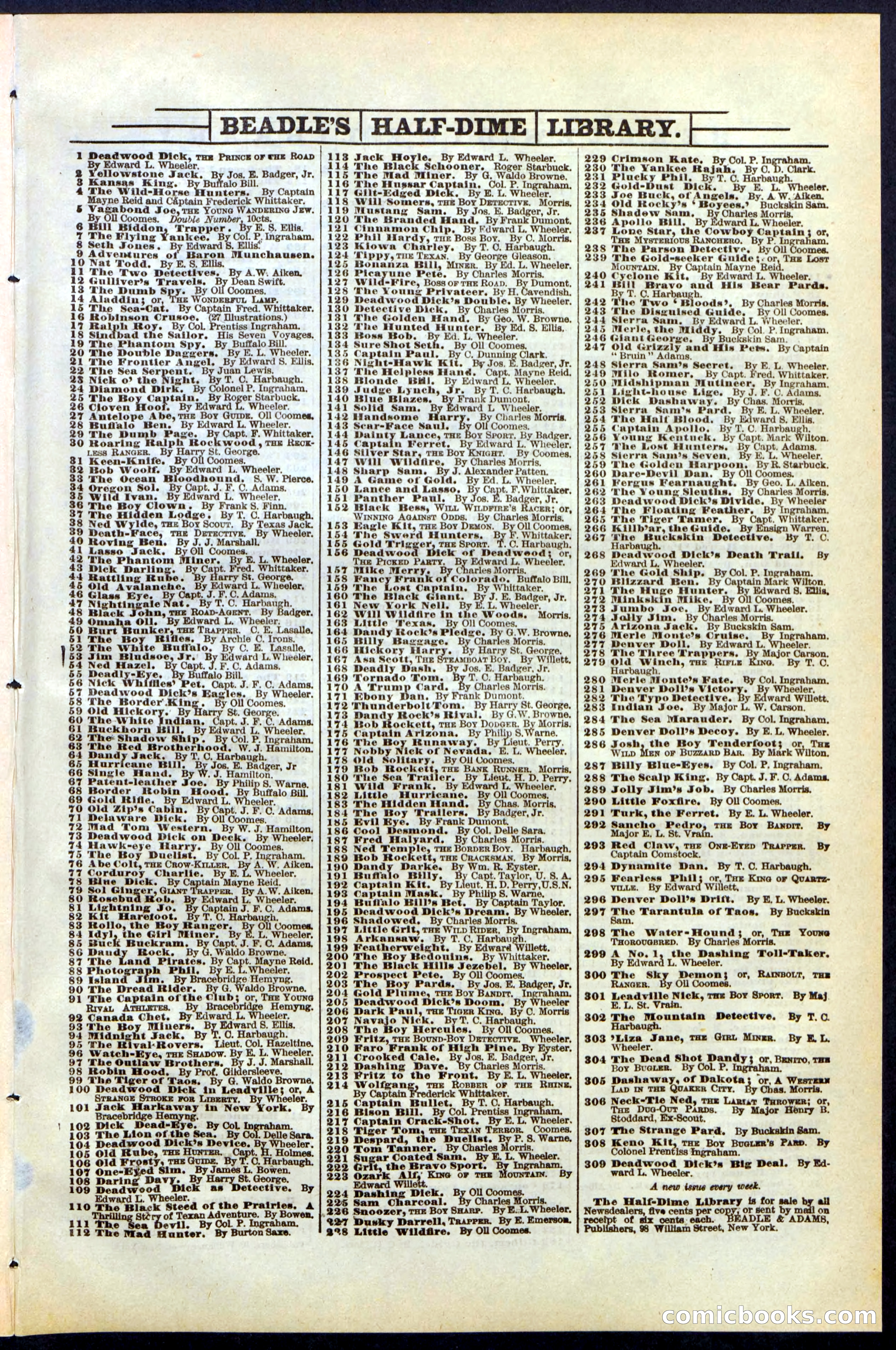 Beadle's New York Dime Library No. 243 — page 31 of 32