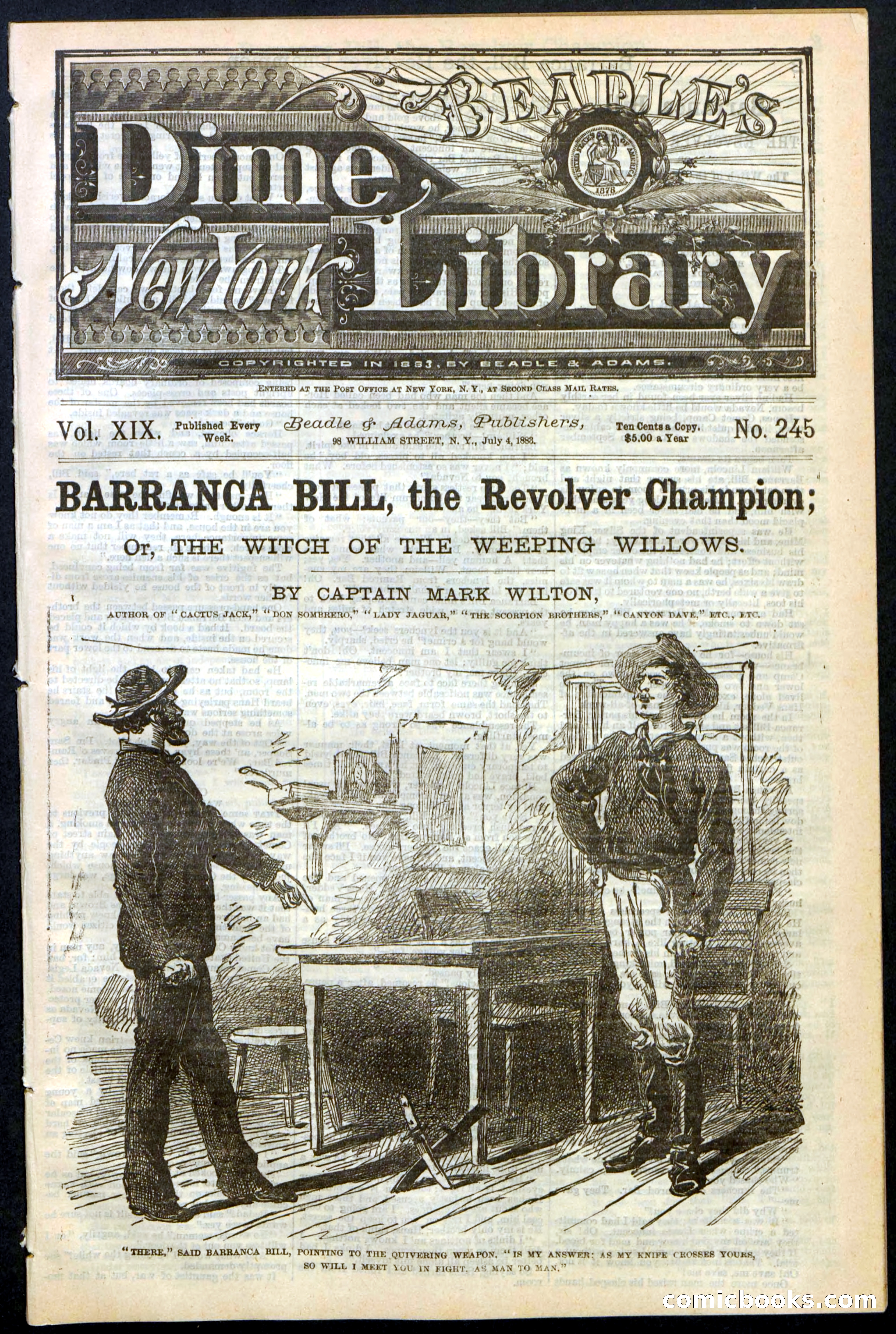 Beadle's New York Dime Library No. 245 — page 1 of 32