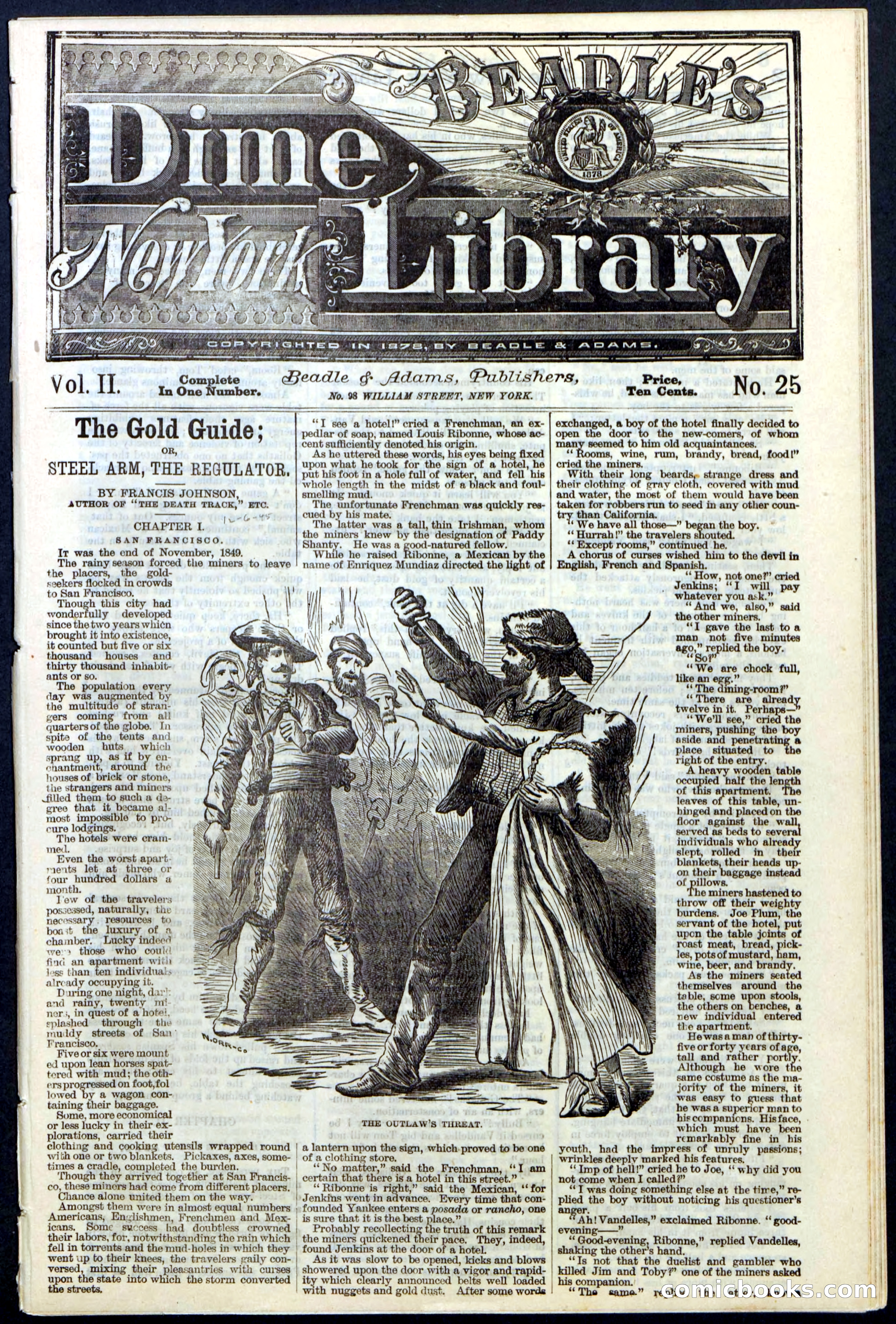 Beadle's New York Dime Library, No. 25 — page 1 of 40