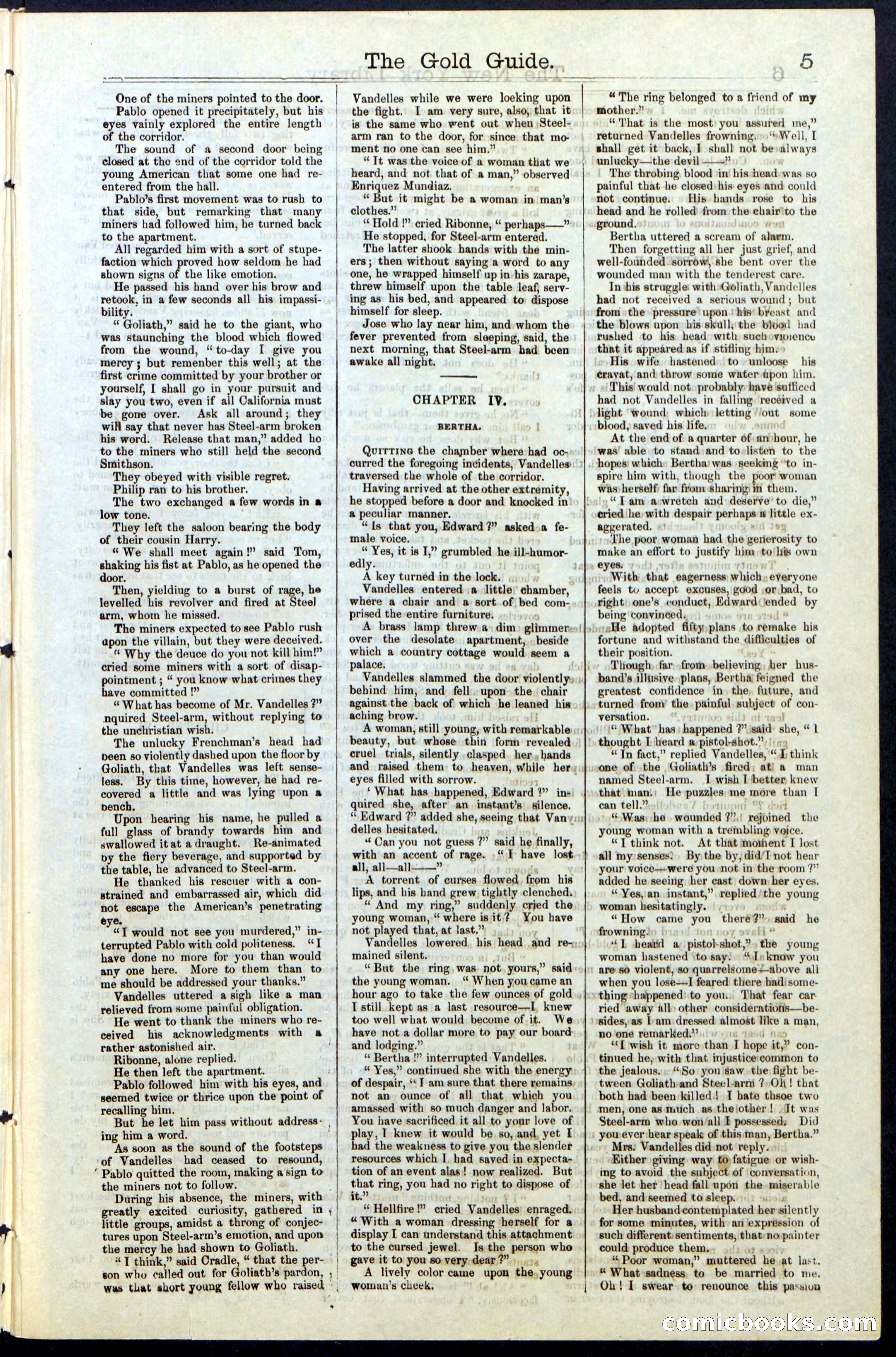 Beadle's New York Dime Library, No. 25 — page 5 of 40