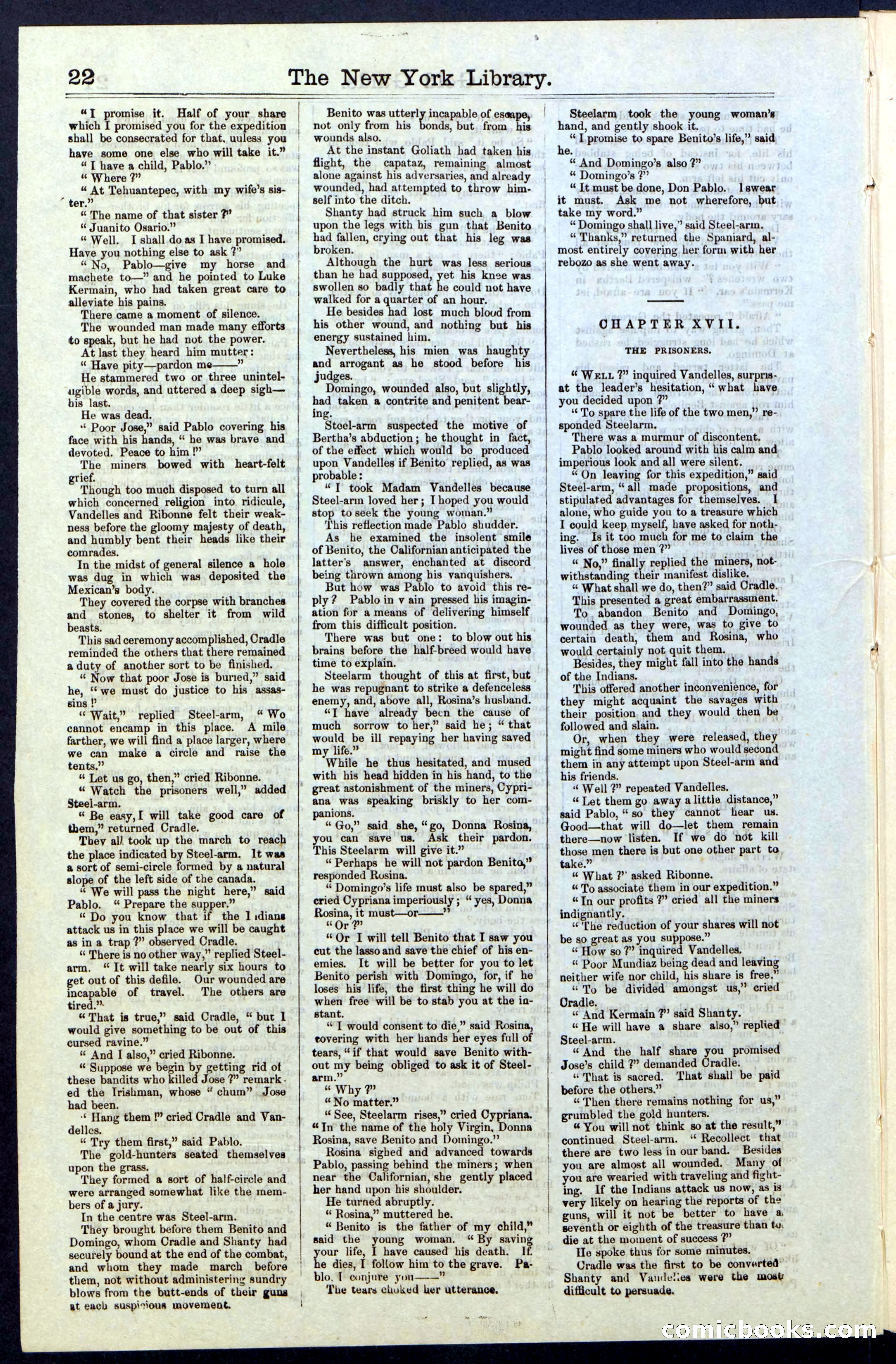 Beadle's New York Dime Library, No. 25 — page 22 of 40