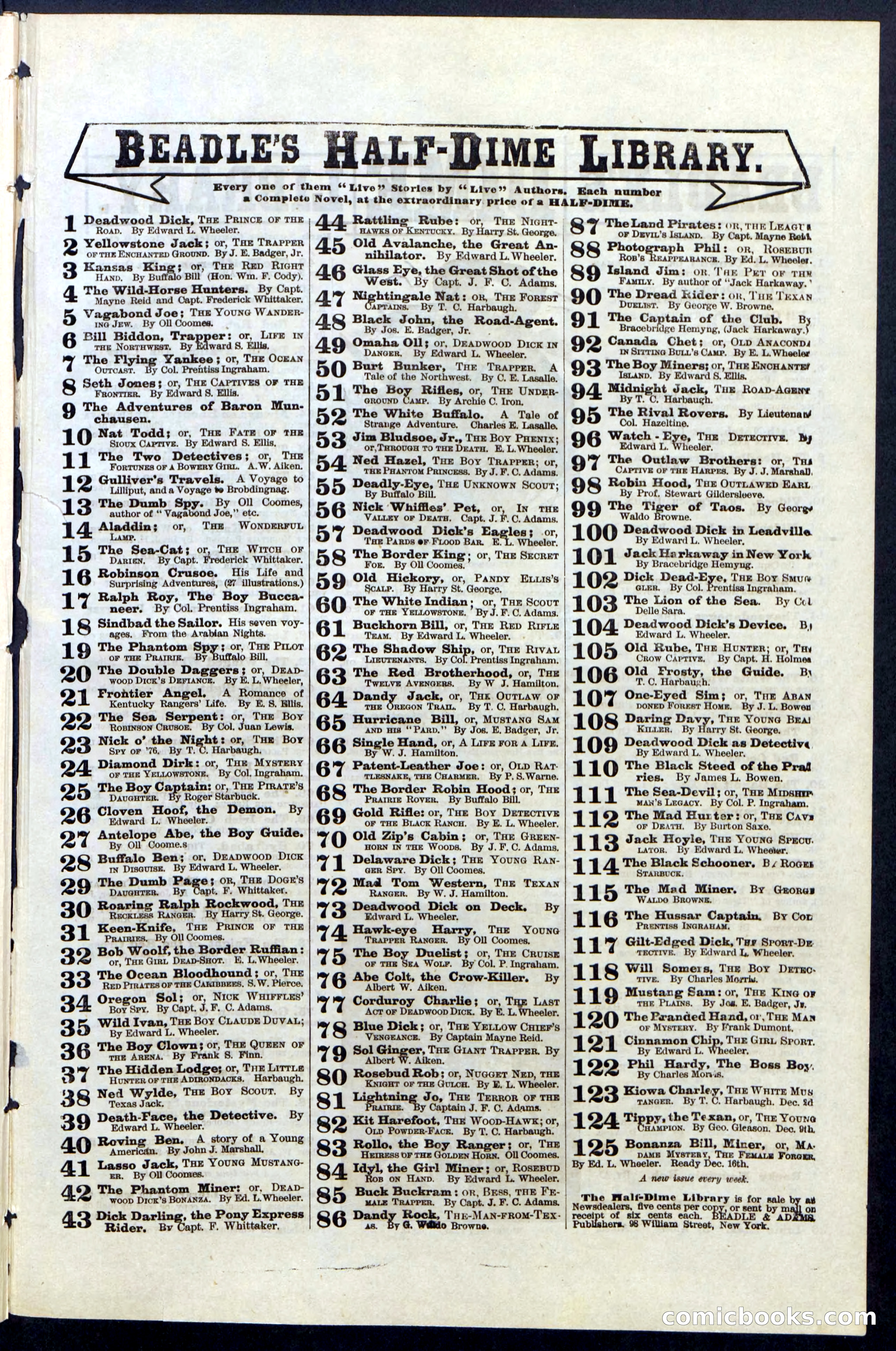 Beadle's New York Dime Library, No. 25 — page 39 of 40