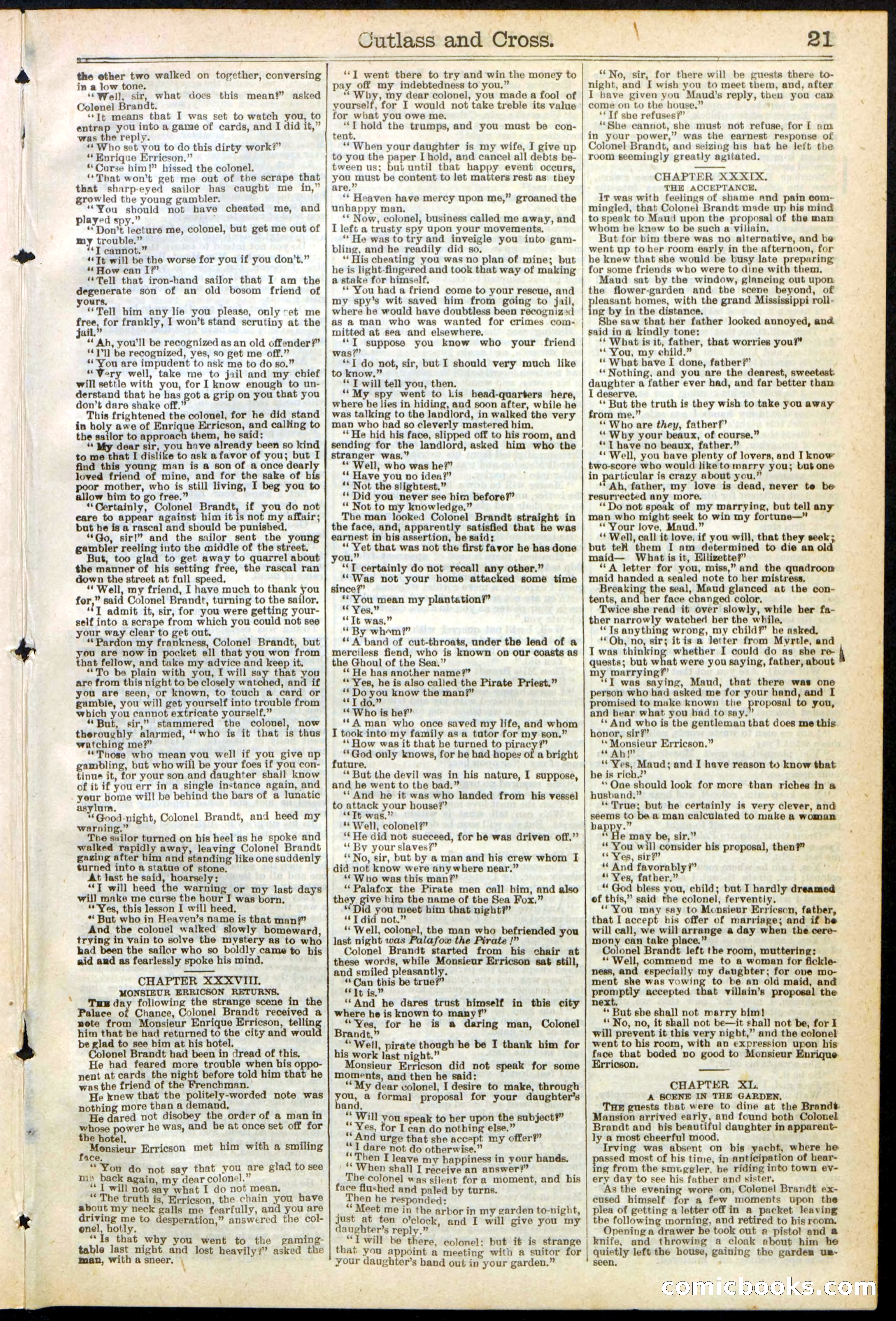 Beadle's New York Dime Library, No. 259 — page 21 of 24