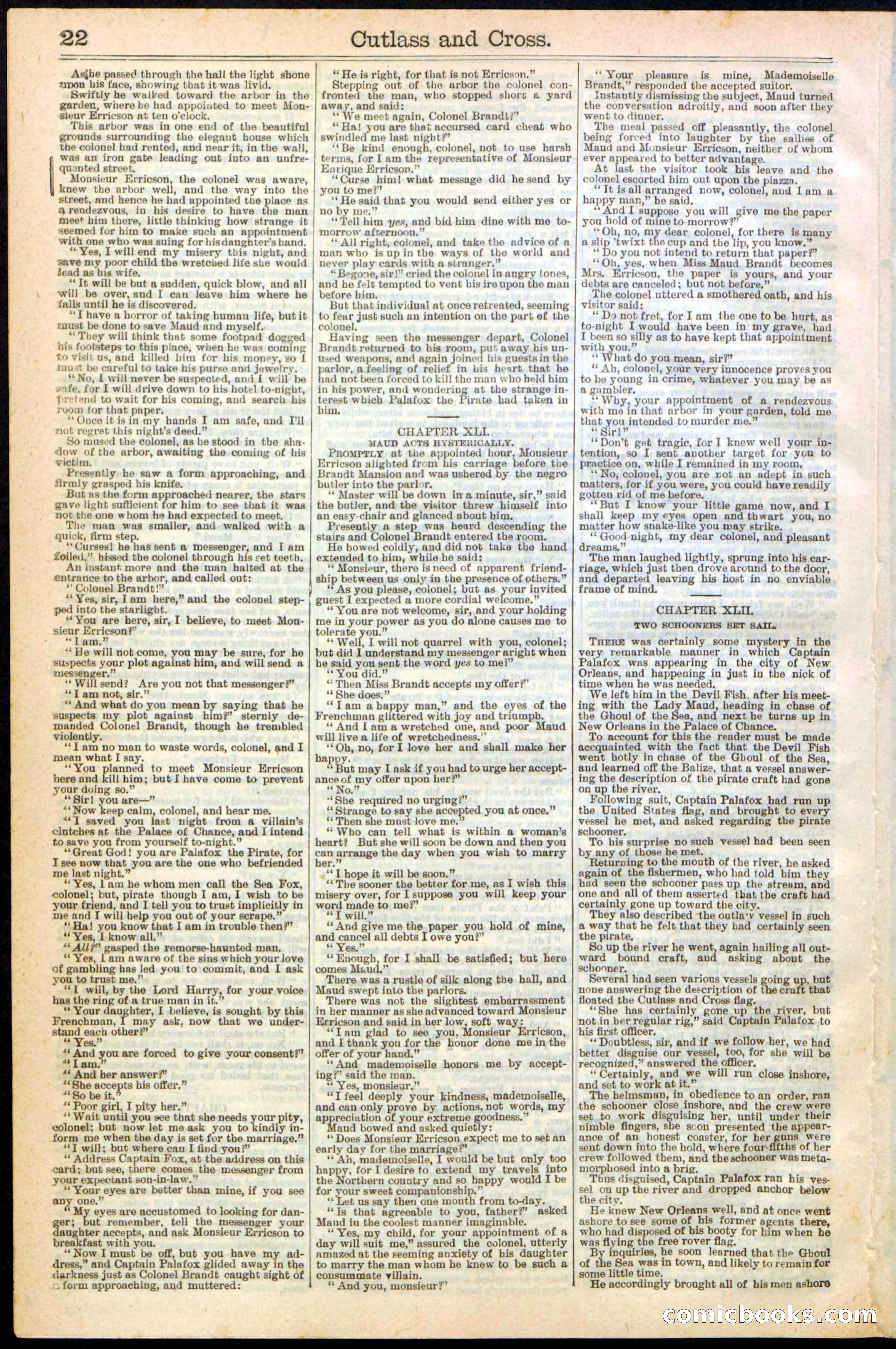Beadle's New York Dime Library, No. 259 — page 22 of 24