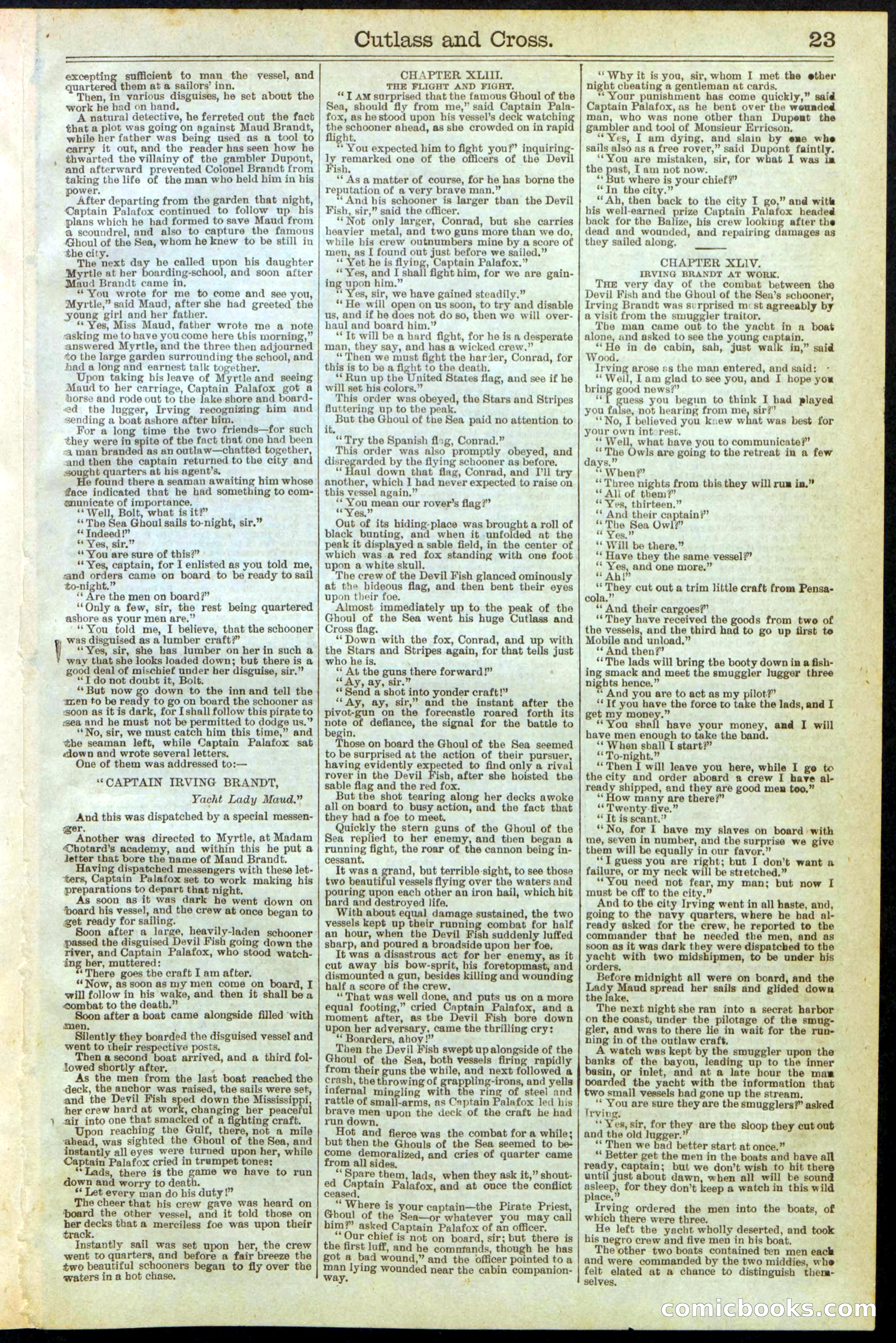 Beadle's New York Dime Library, No. 259 — page 23 of 24