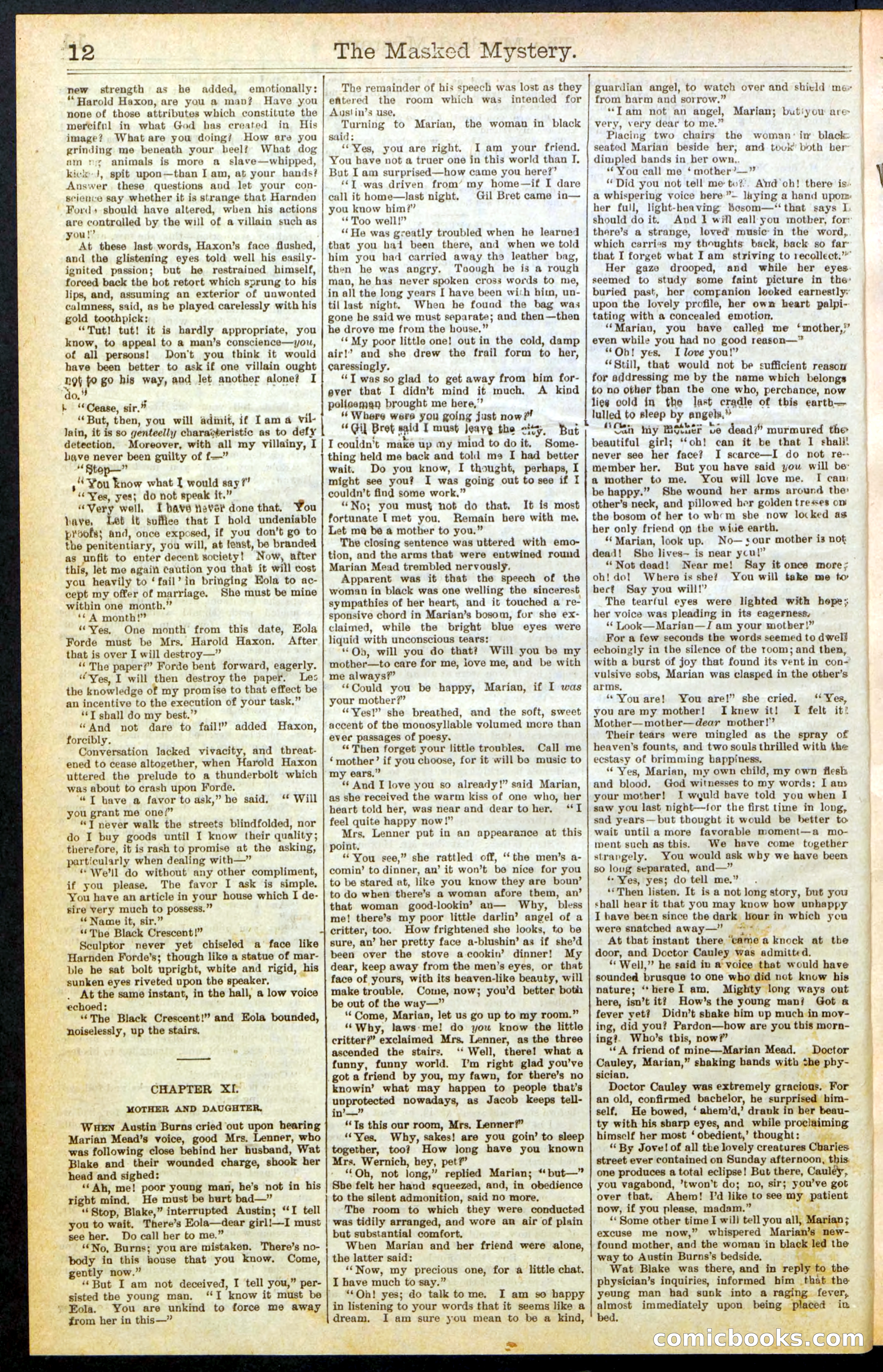 Beadle's Dime Library No. 260: The Masked Mystery; or, The Black Crescent — page 12 of 32