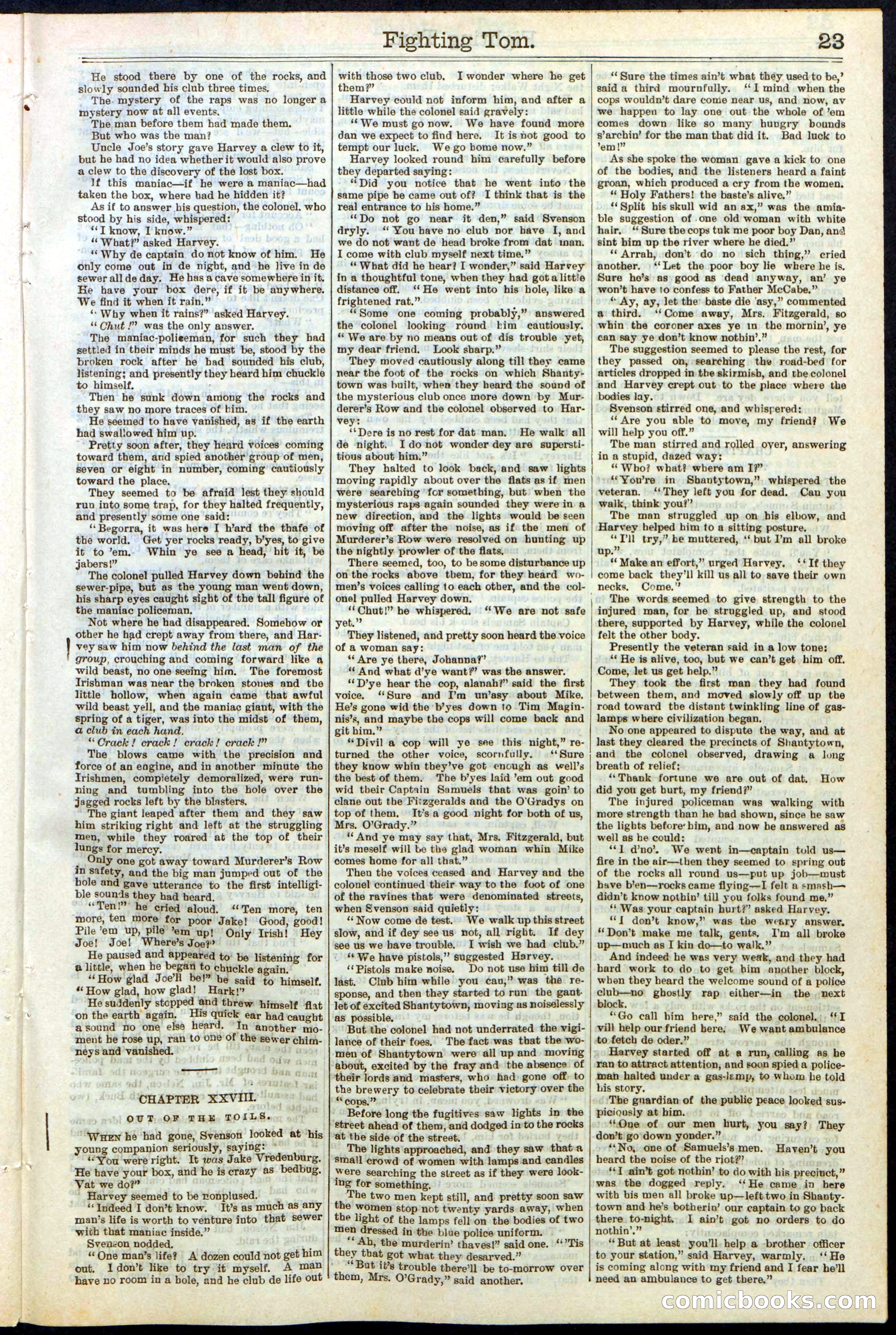 Beadle's New York Dime Library No. 262 — page 23 of 32