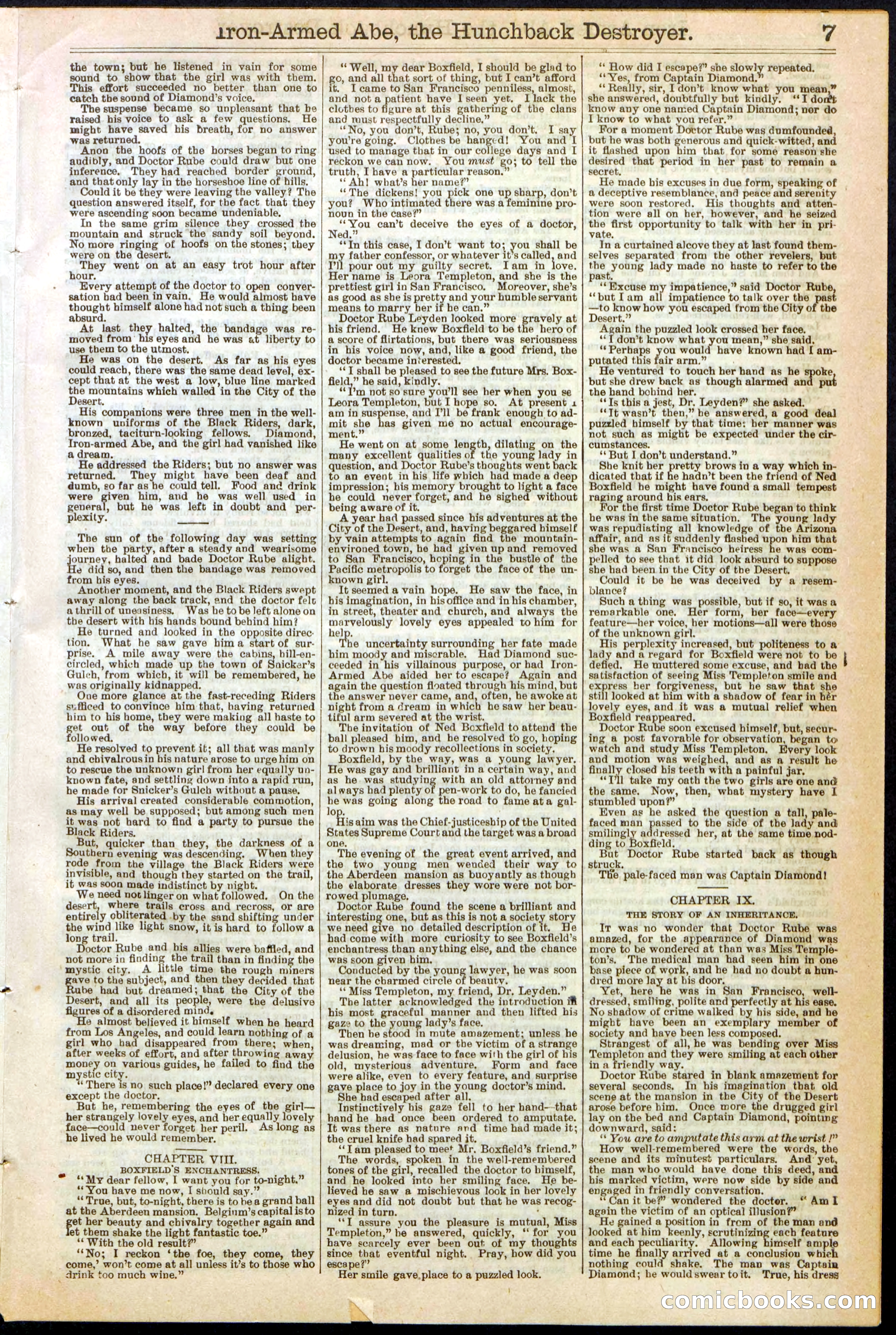 Beadle's Dime Library No. 263 — page 7 of 32