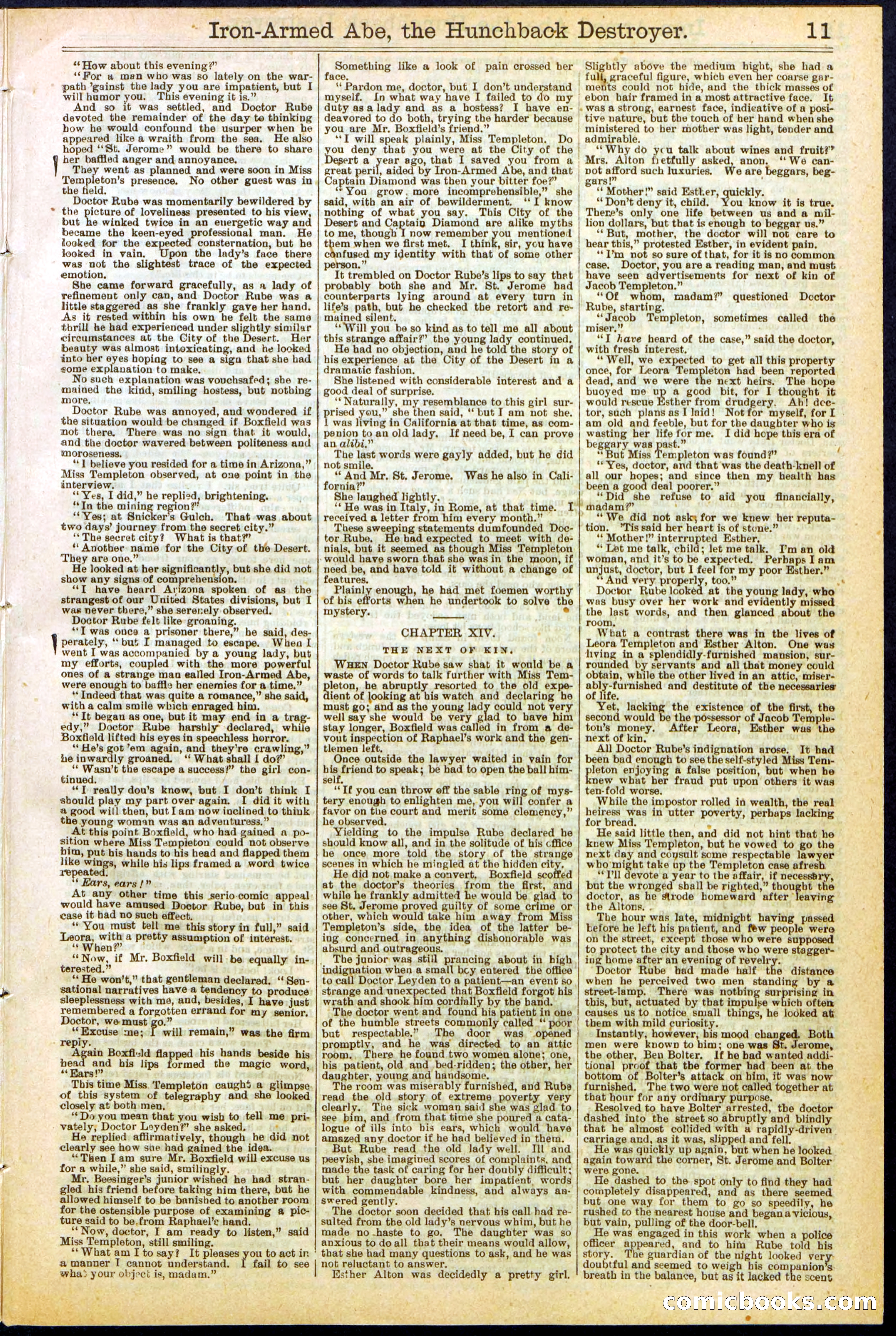Beadle's Dime Library No. 263 — page 11 of 32