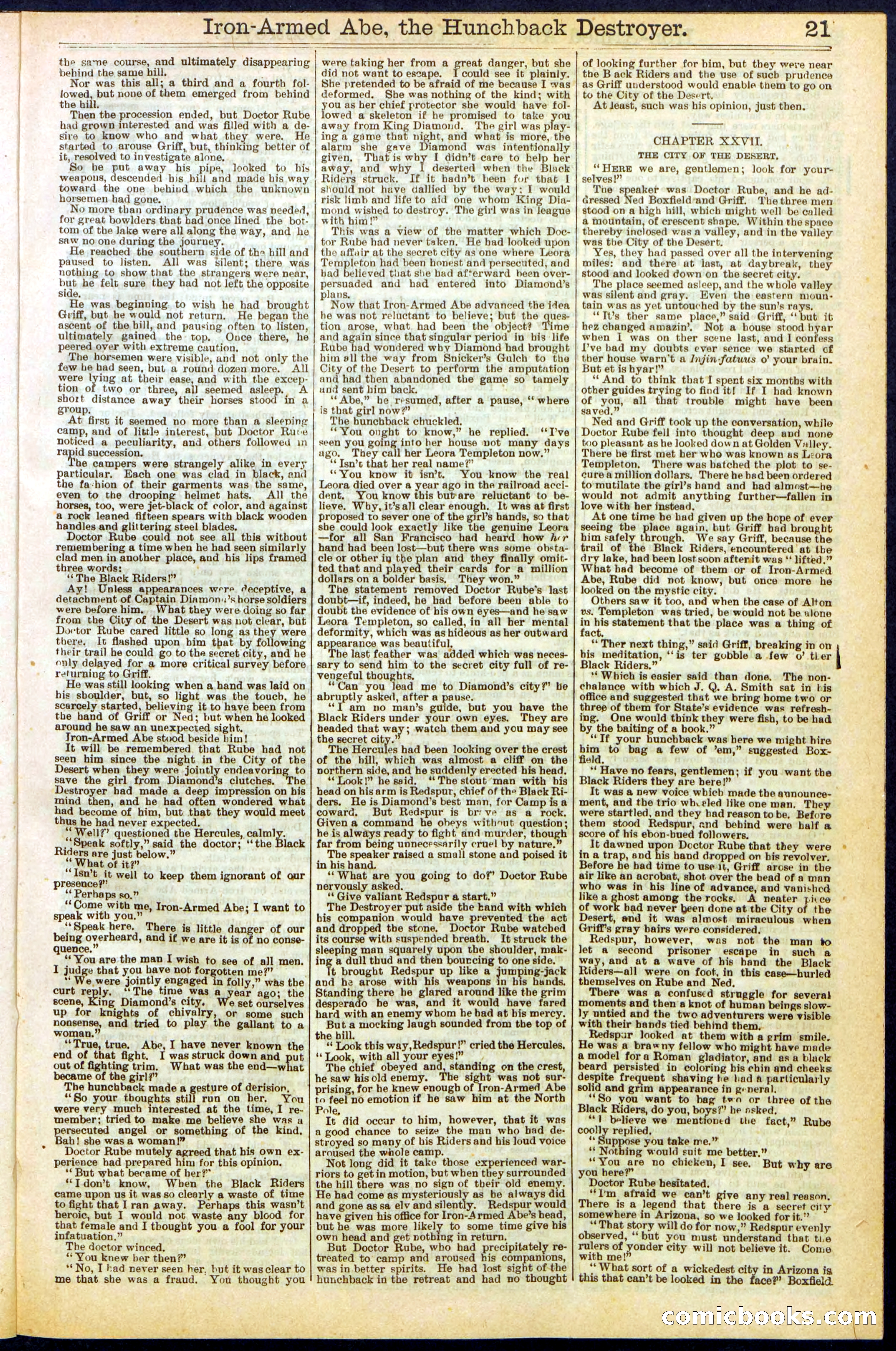 Beadle's Dime Library No. 263 — page 21 of 32