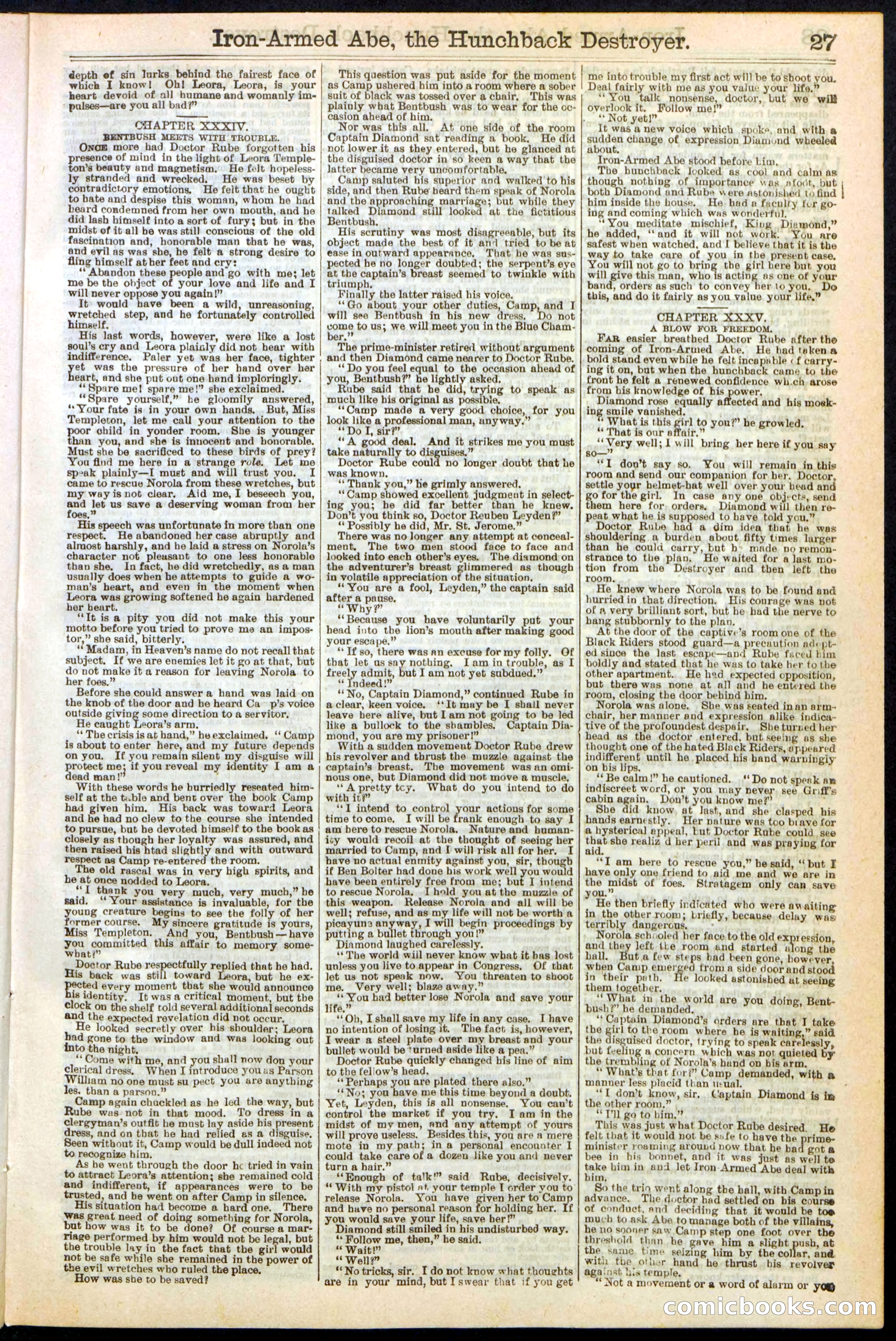 Beadle's Dime Library No. 263 — page 27 of 32