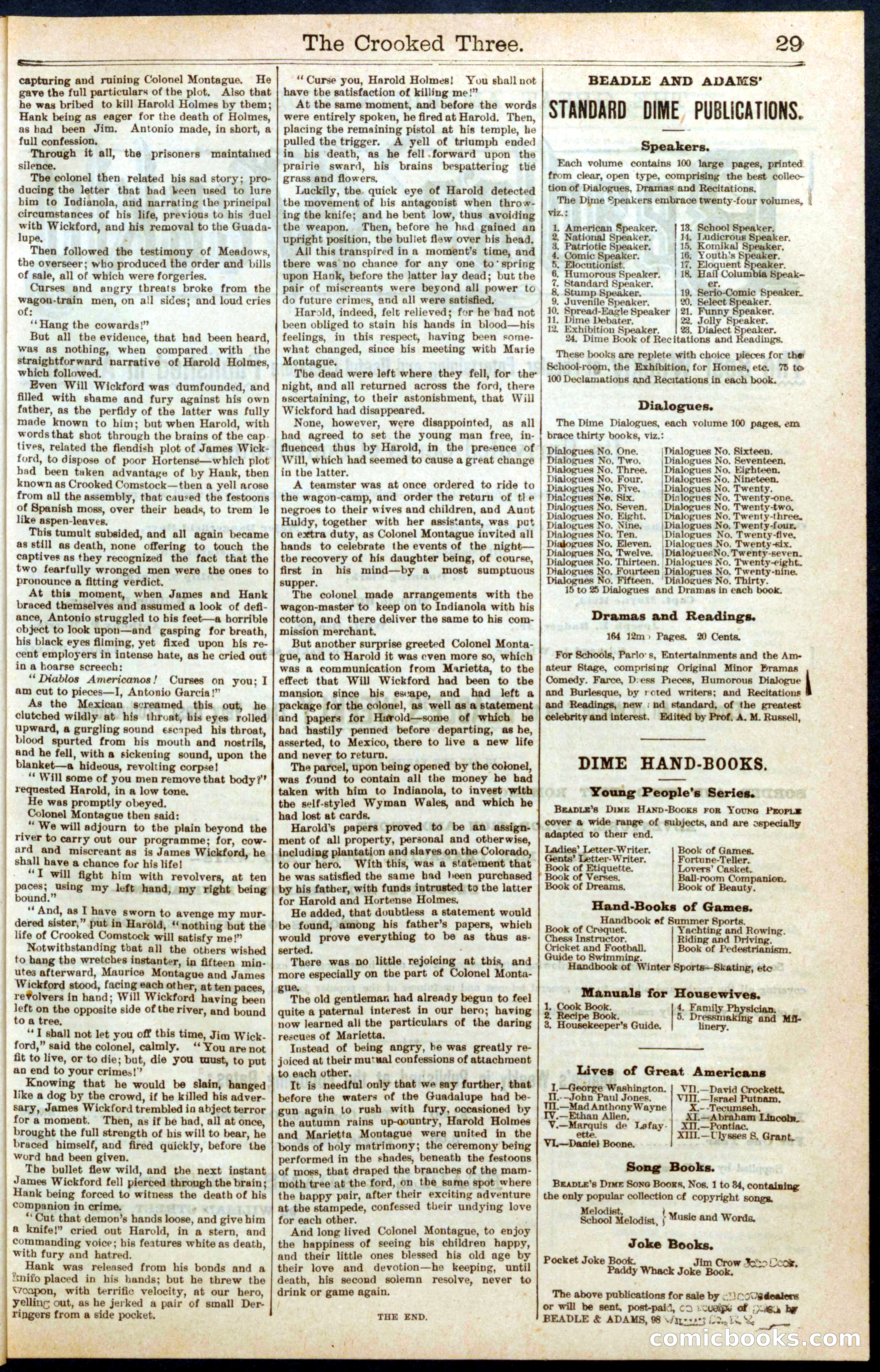 Beadle's New York Dime Library No. 264 — page 29 of 32