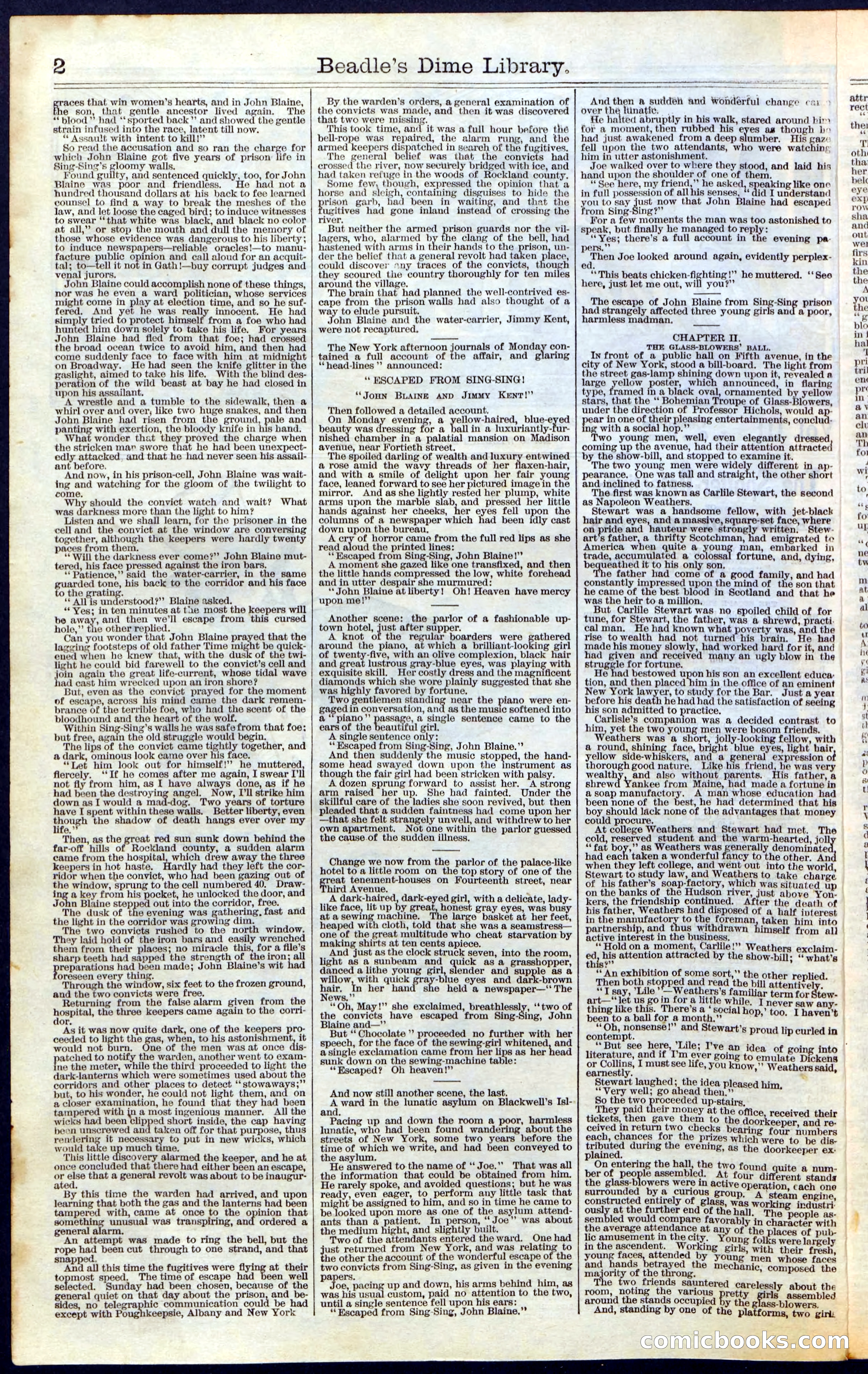 Beadle's Dime Library No. 27 — page 2 of 28