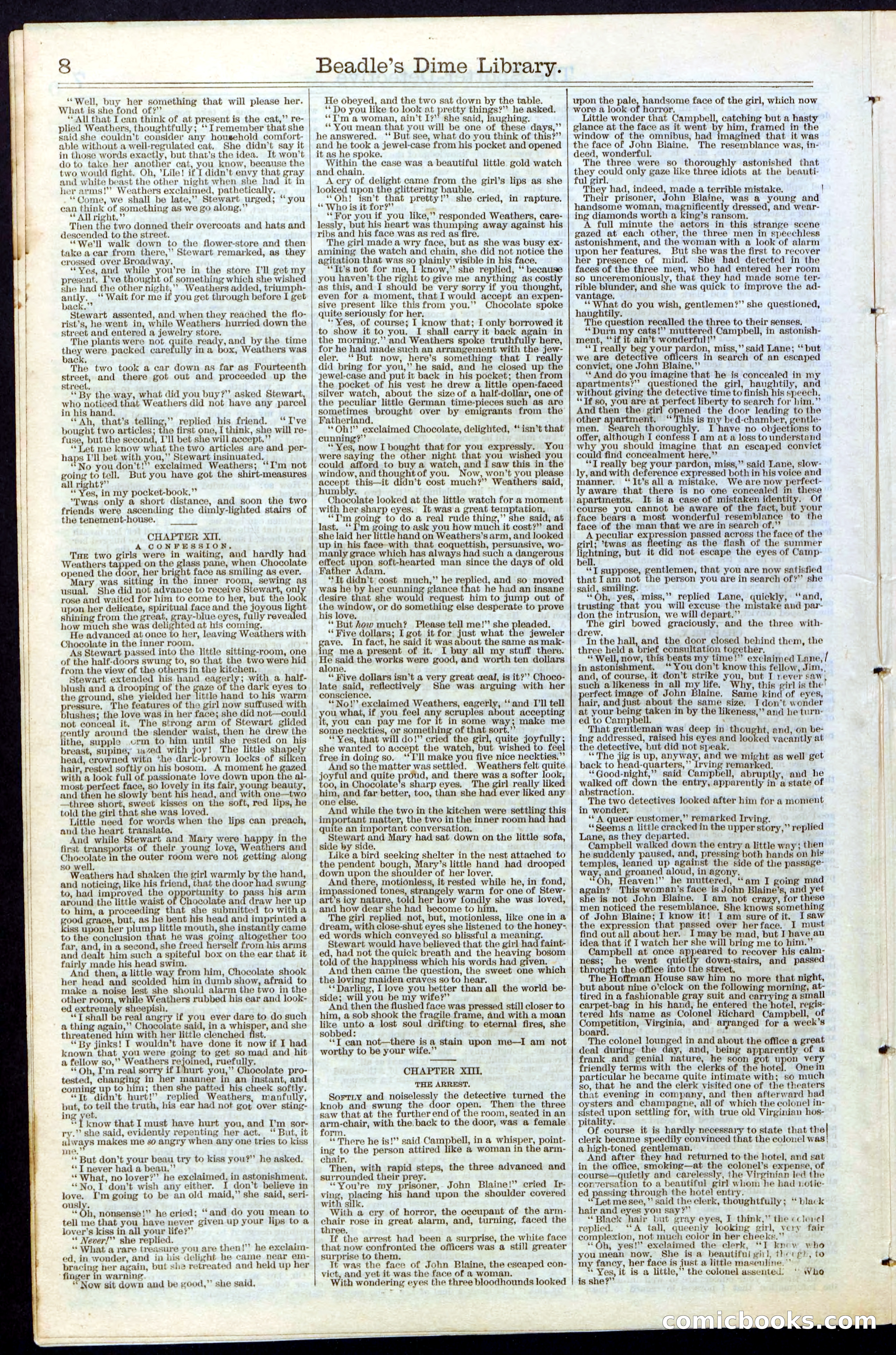 Beadle's Dime Library No. 27 — page 8 of 28