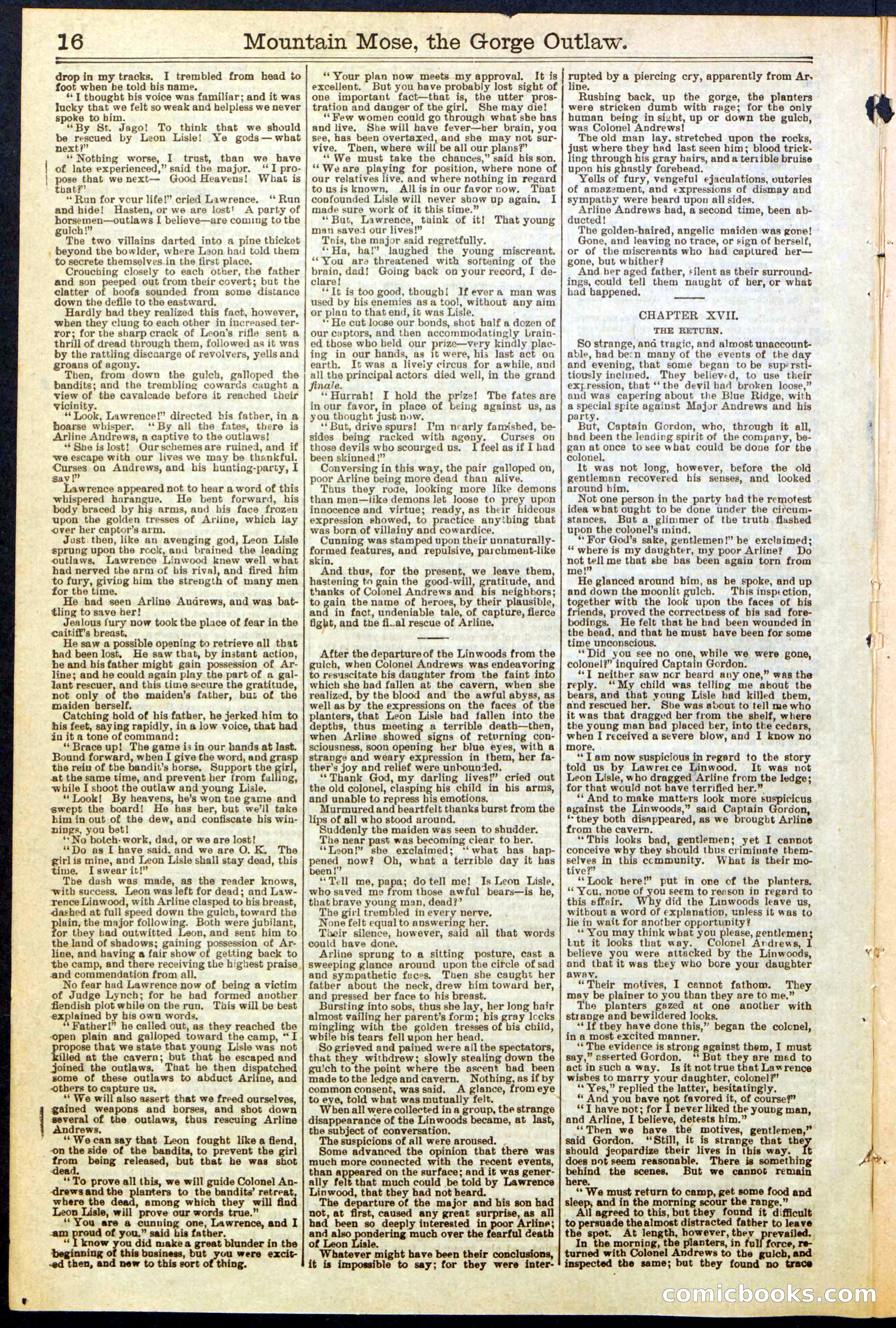 Beadle's Dime Library, No. 273 — page 16 of 24